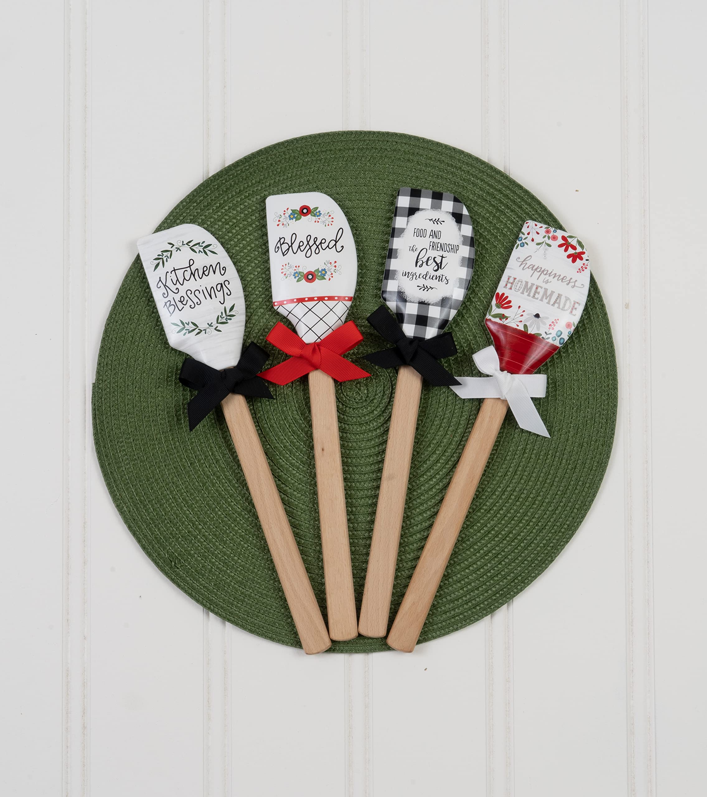 Shannon Road Gifts Classic Kitchen Silicone Spatula, 12.5-Inches, Happiness Is Homemade