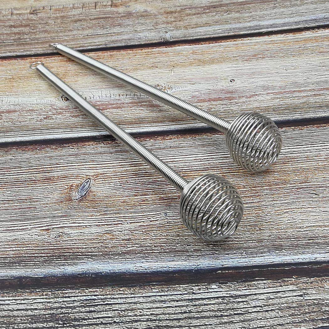Isavage Honey Dipper Spoon Stirring Bar Swizzle Stick 18/8 Stainless Steel, Set Of 2-Ym417