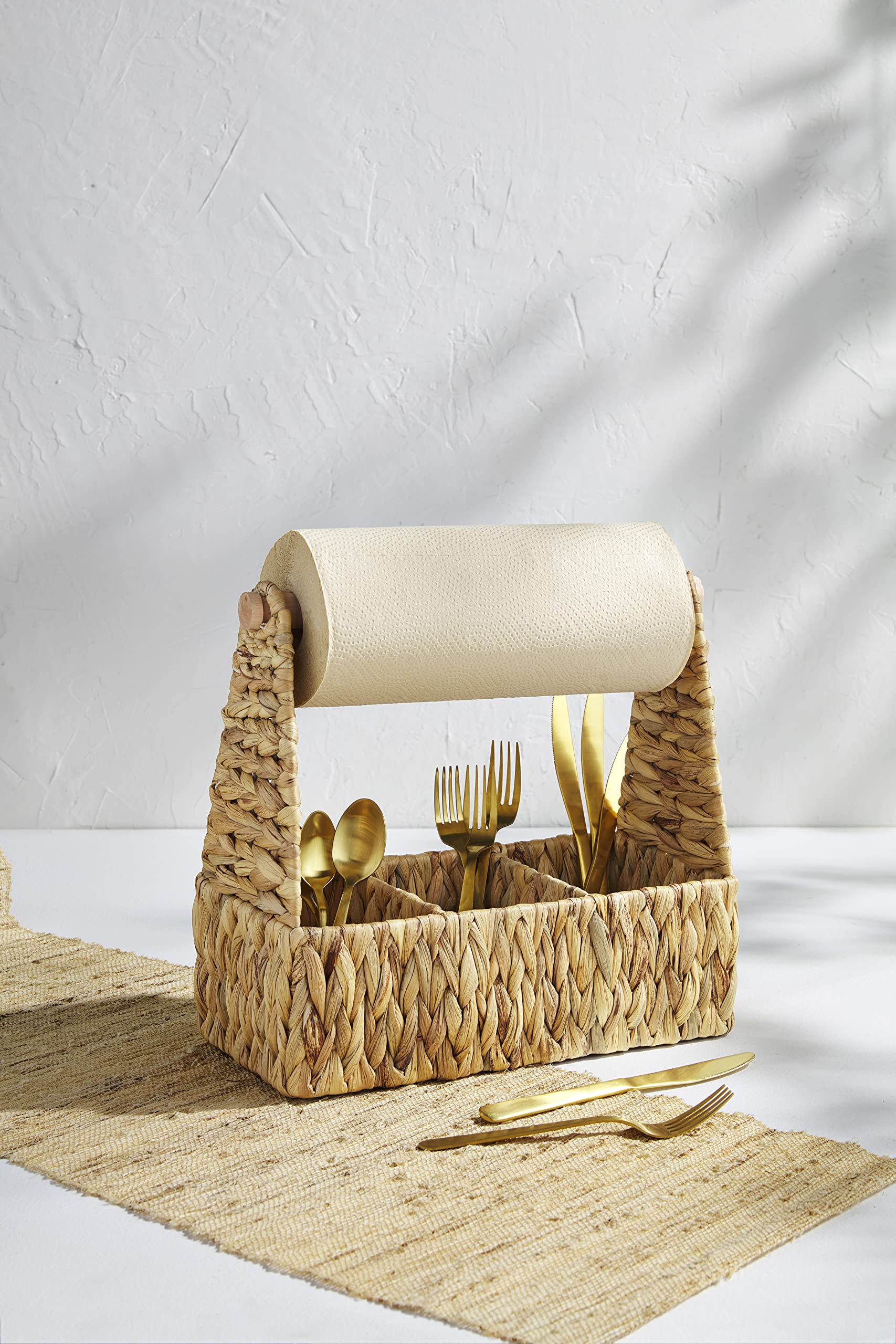 Mud Pie Utensil Caddy, 6.5'' X 14'', Brown
