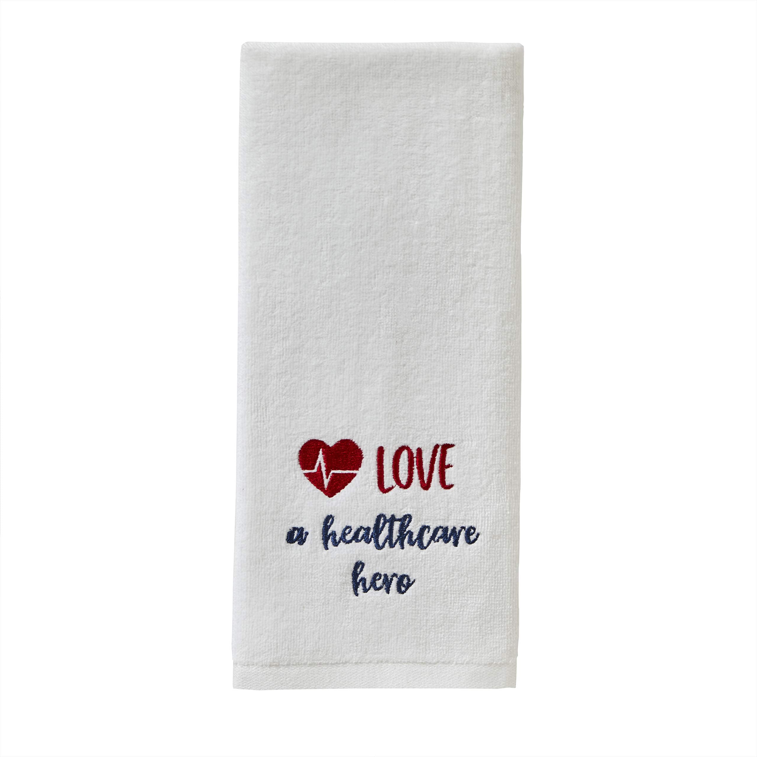 Skl Home Love A Healthcare Hero Hand Towel Set, White
