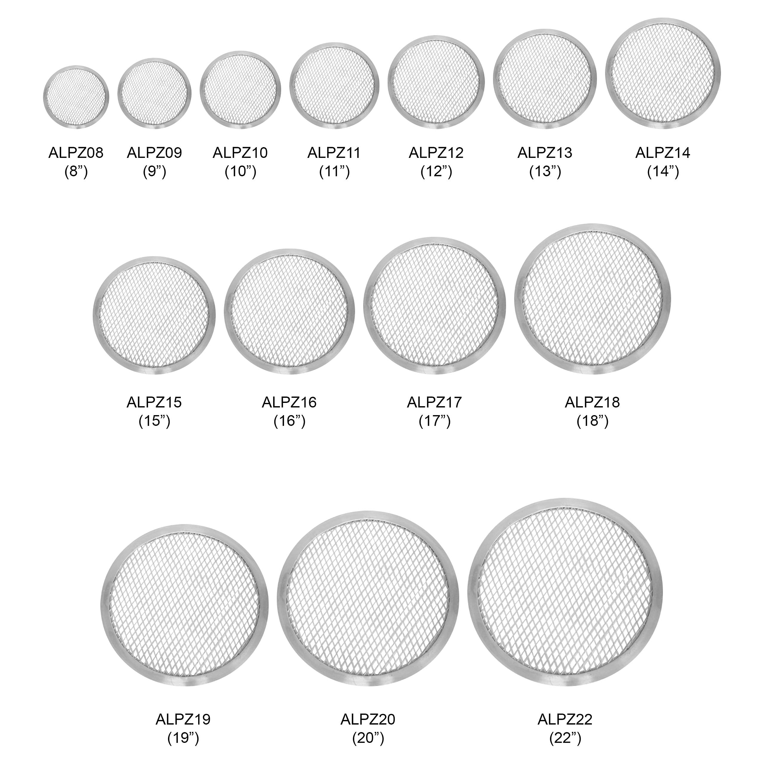 Thunder Group Seamless-Rim Aluminum Pizza Screen, 13 Inch