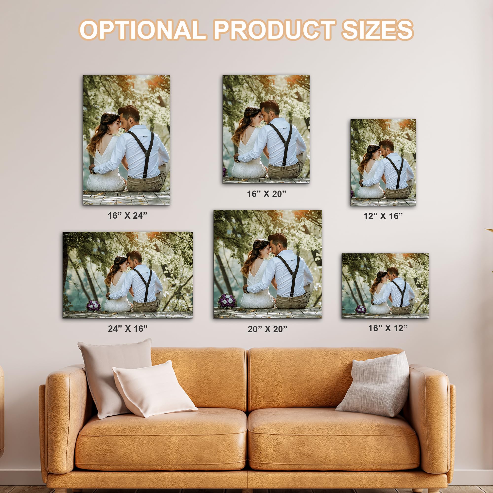 Wega Custom Canvas Prints With Your Photos (Framed 8X10) Upload Your Image/Photo-Custom Personalized Photo Gifts To Canvas,Wall