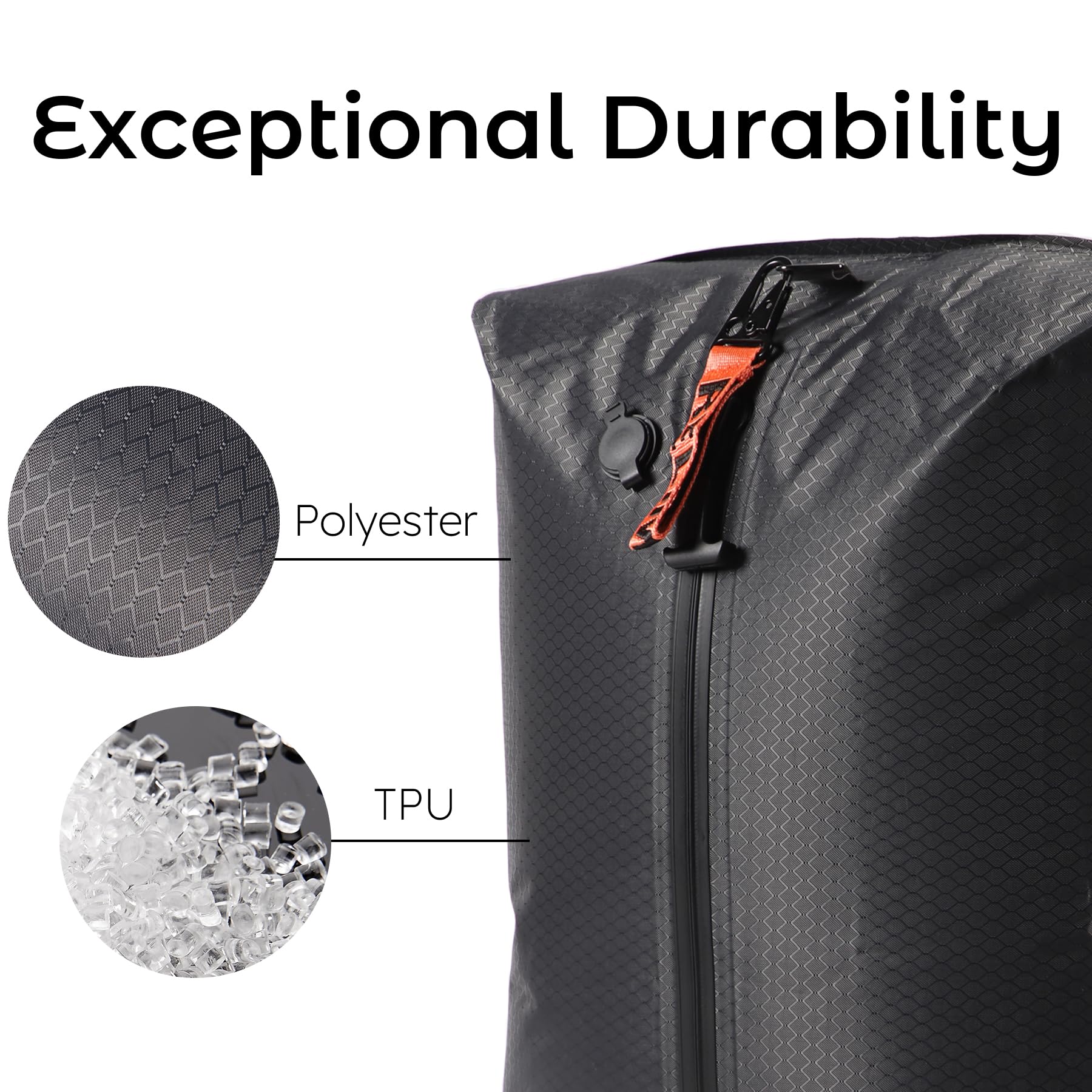Relime Vacuum Bags for Travel Luggage with Wireless Pump, Reusable Compression for Carry On Suitcases, Gray, Model VBP-10086