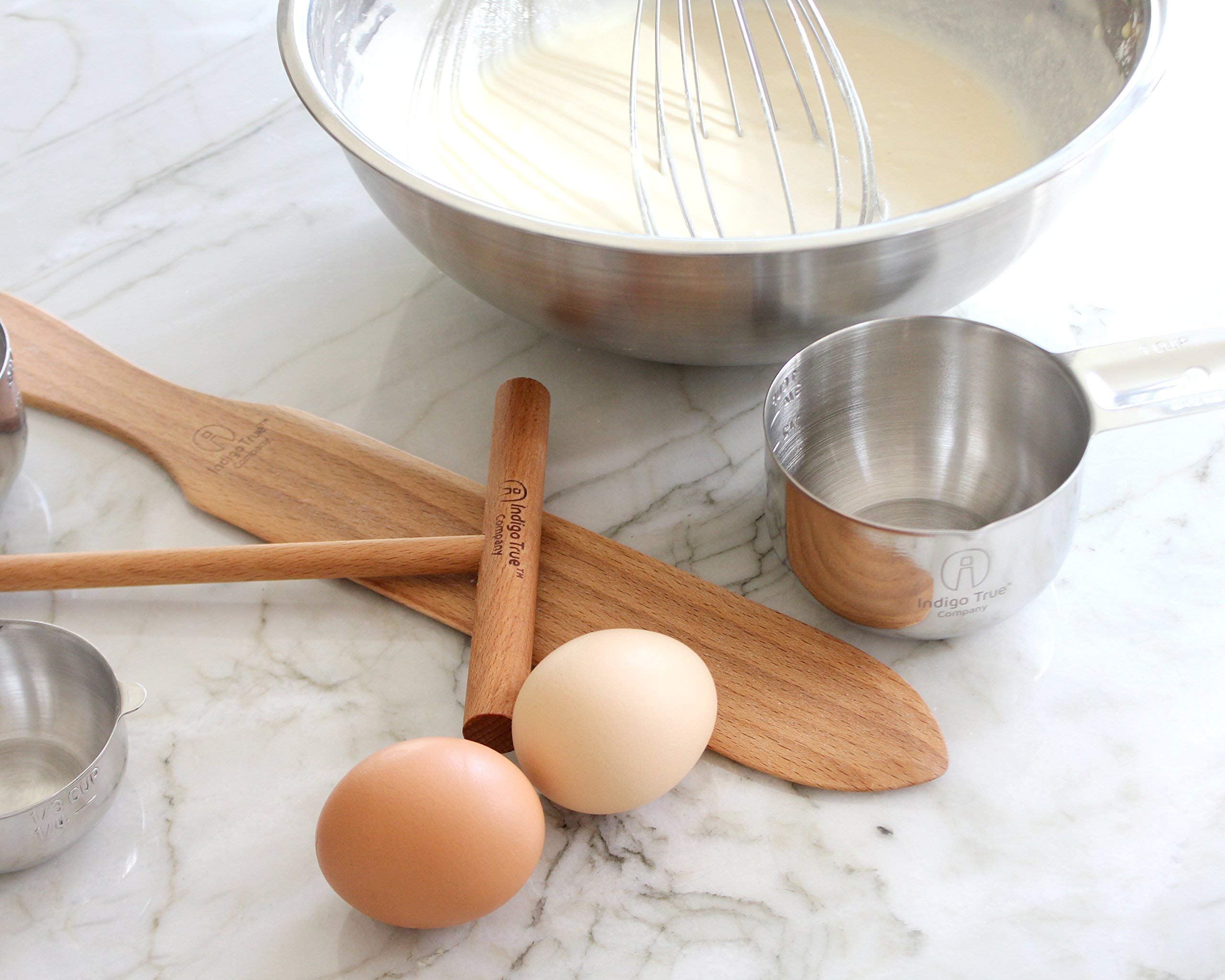 The Original Crepe Spreader And Spatula Kit - 2 Piece Set (5    Spreader And 14    Spatula) Convenient Size To Fit Medium Crepe