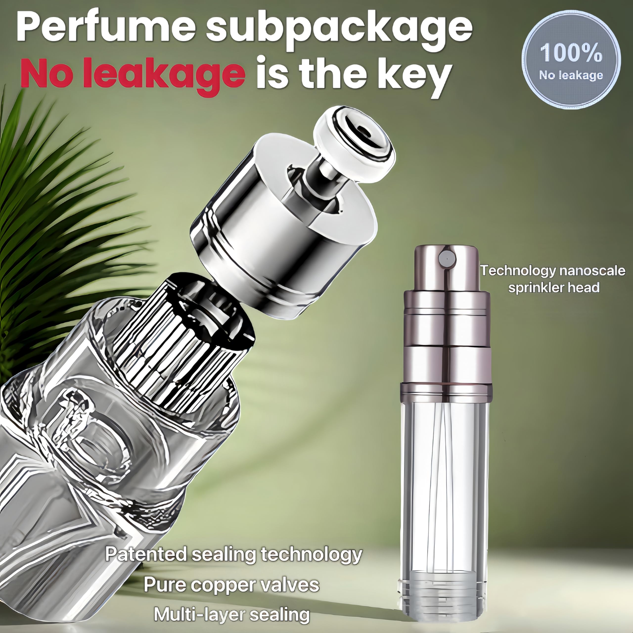 Deluxe Travel Cologne Sprayer 5Ml, Bottom-Filling (2 Pcs) Leak Proof,Cologne Atomizer For Men, Cologne Perfume Travel Bottle Ref