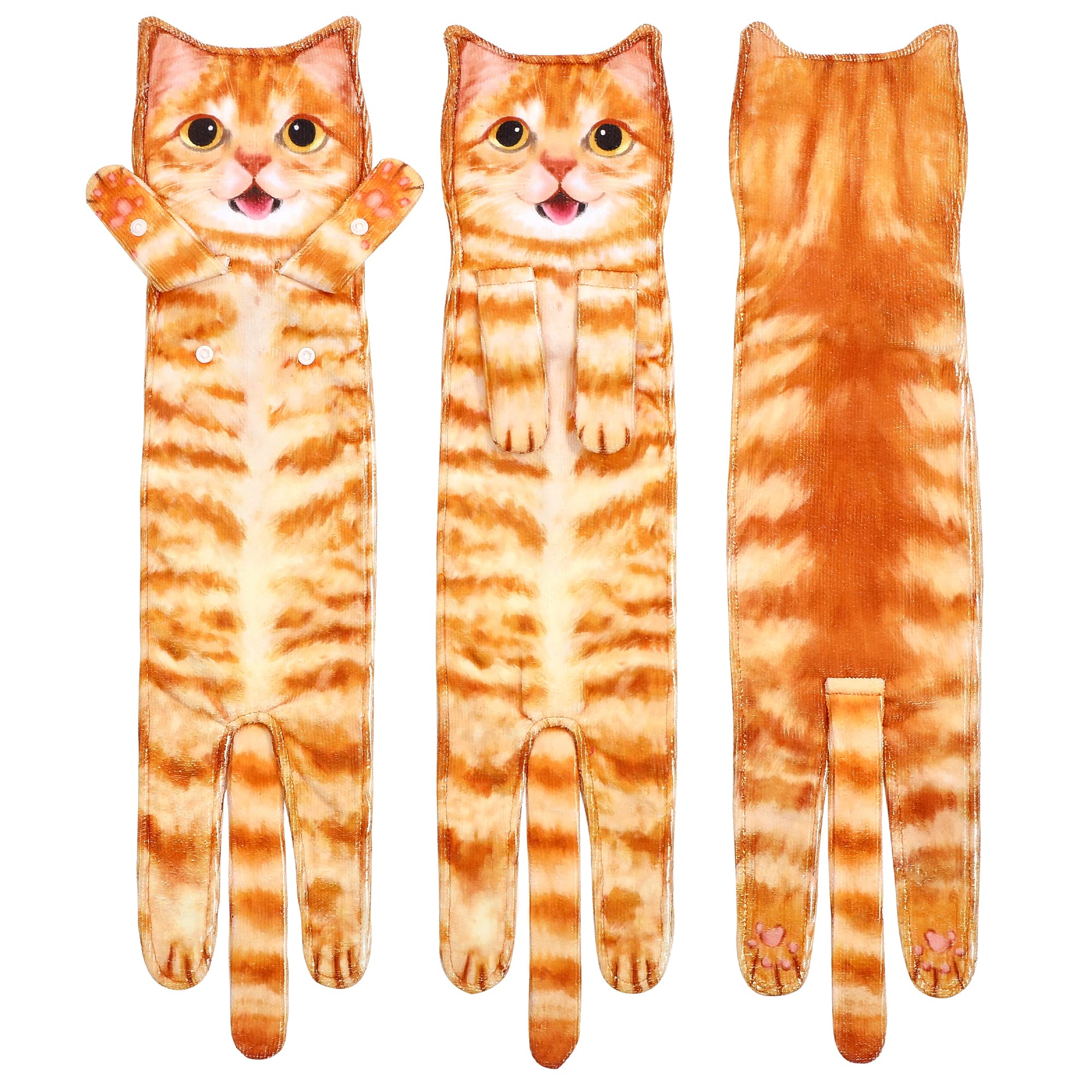 Daisyjoy Cat Funny Hand Towels For Bathroom Kitchen - Cute Decorative Cat Decor Hanging Face Towels Super-Unique Mothers Day Val
