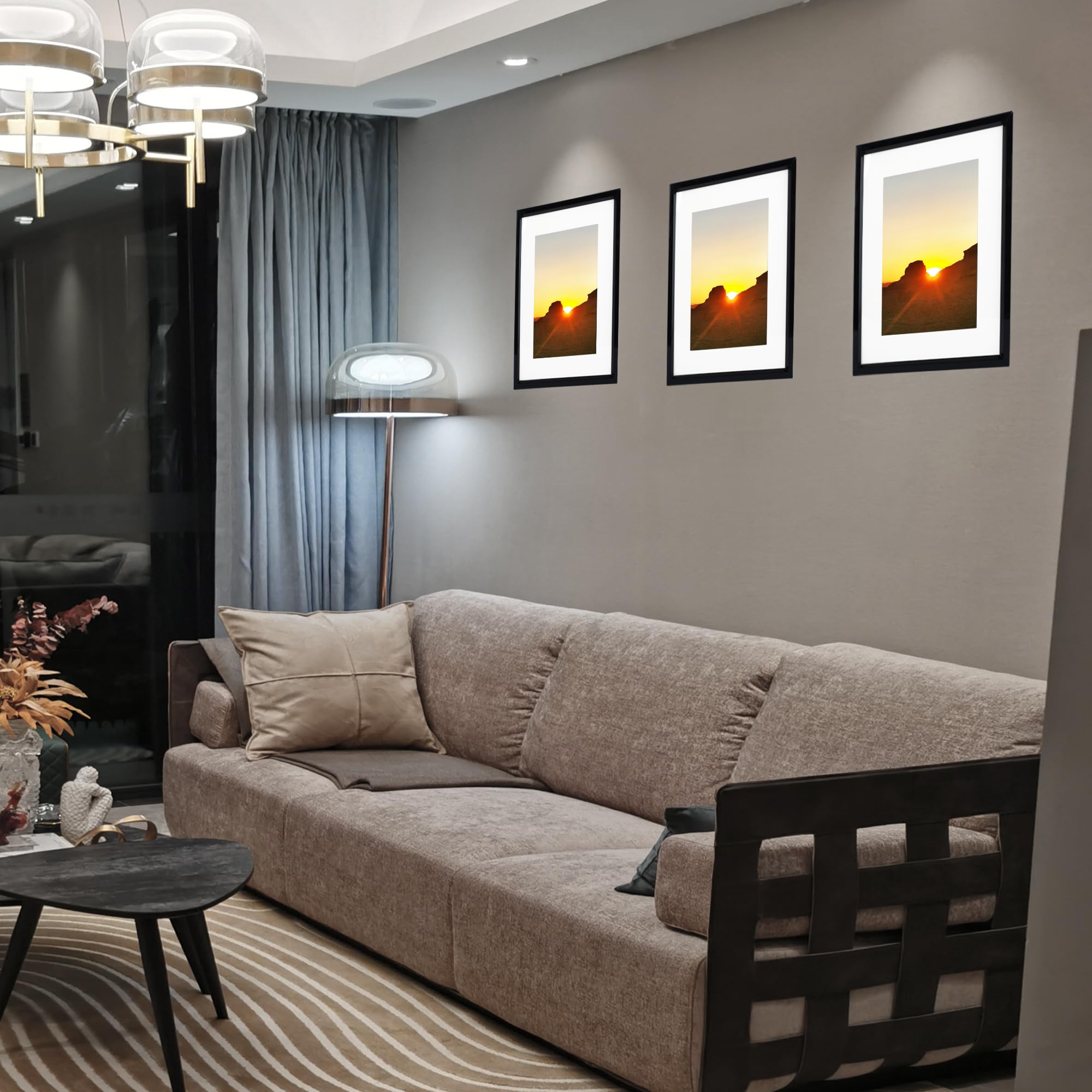 Aynoo 8.5x11 Picture Frame, Display Pictures 8.5x11 Collage Frame Black, Wall and Tabletop Plastic Frame,Black