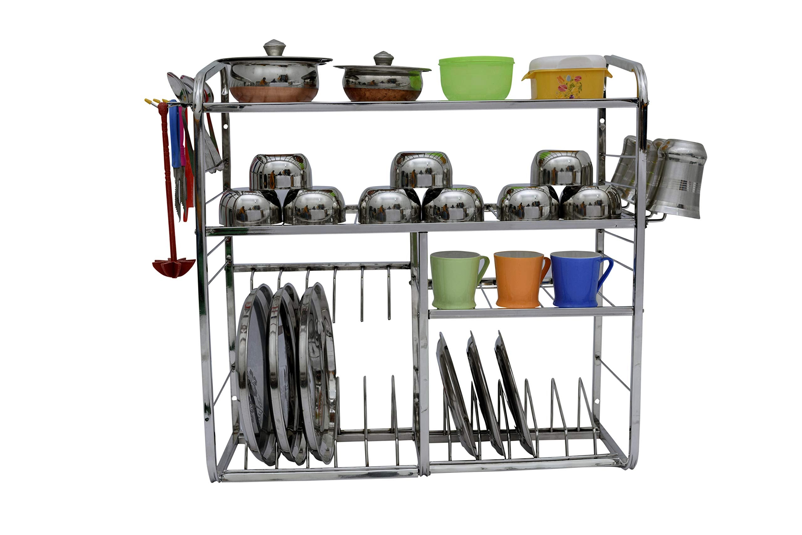 Dhsvs Stainless Steel Kitchen Stand, Bartan Stand, Kitchen Rack (24 X 24 Inch) Wt4.5Kg