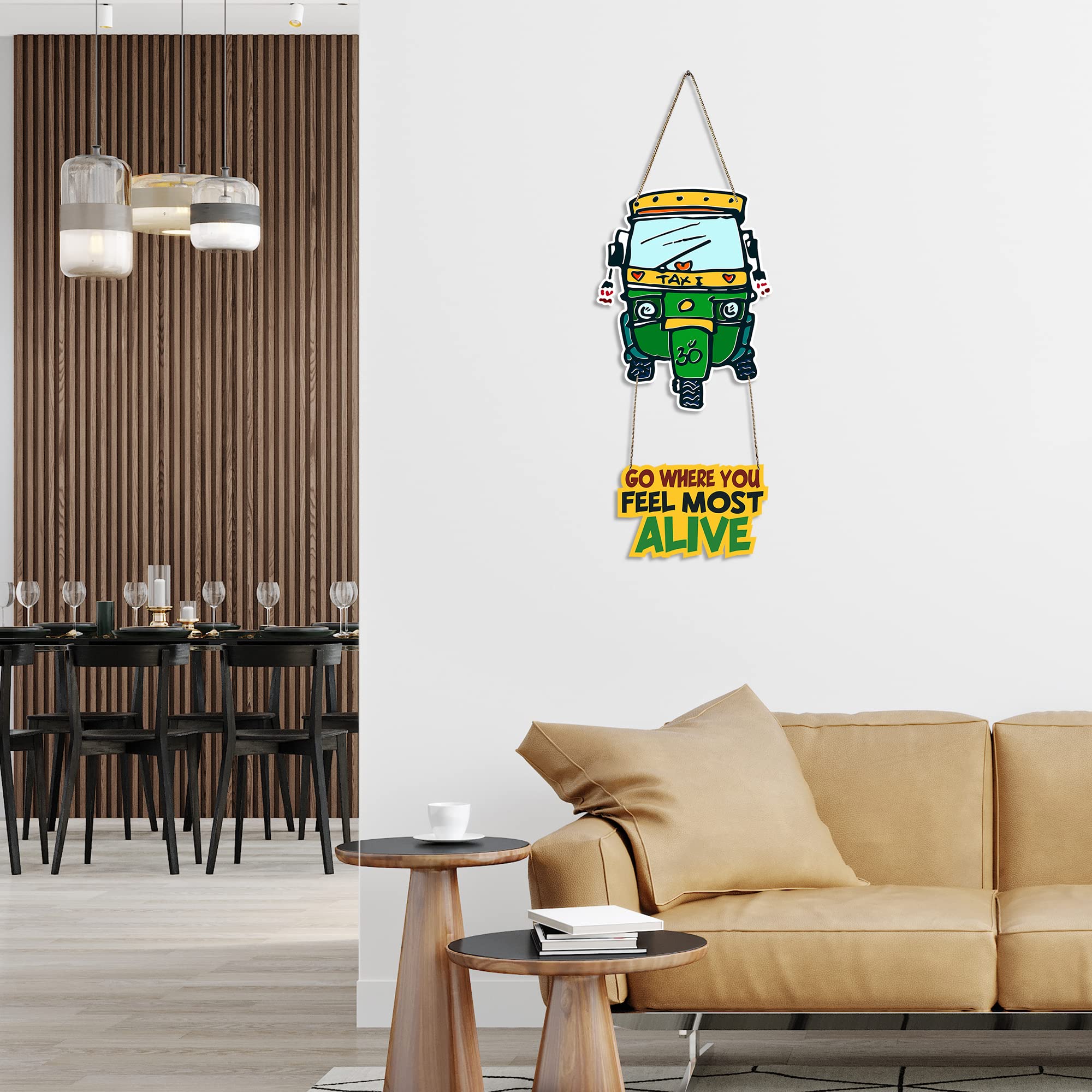 Artvibes Auto Printed Wooden Wall Hanging with Quotes for Home Decor | Office | Gifts | Living Room | Bedroom | Wooden Decorativ