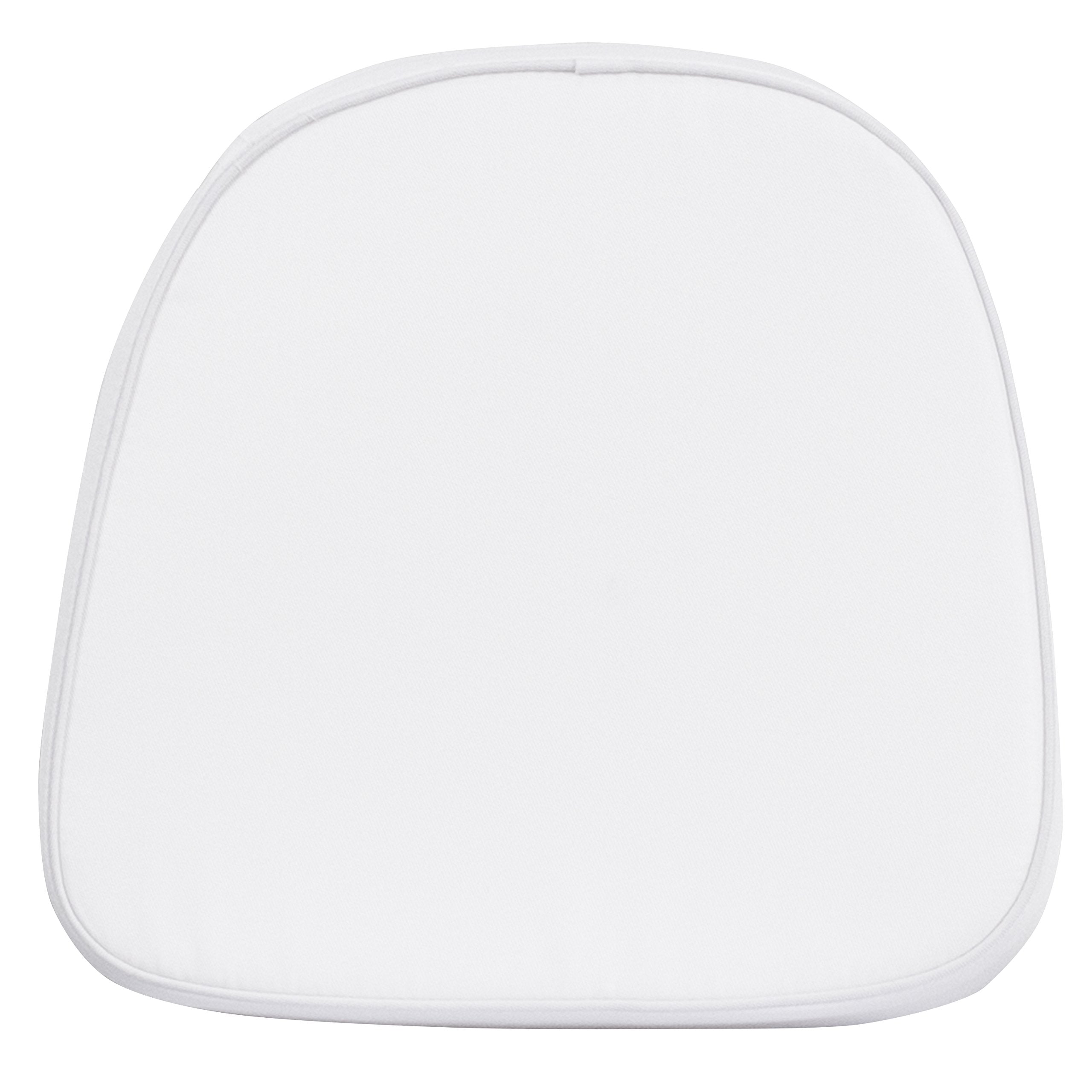 Flash Furniture August Kids Soft White Fabric Chiavari Chair Cushion