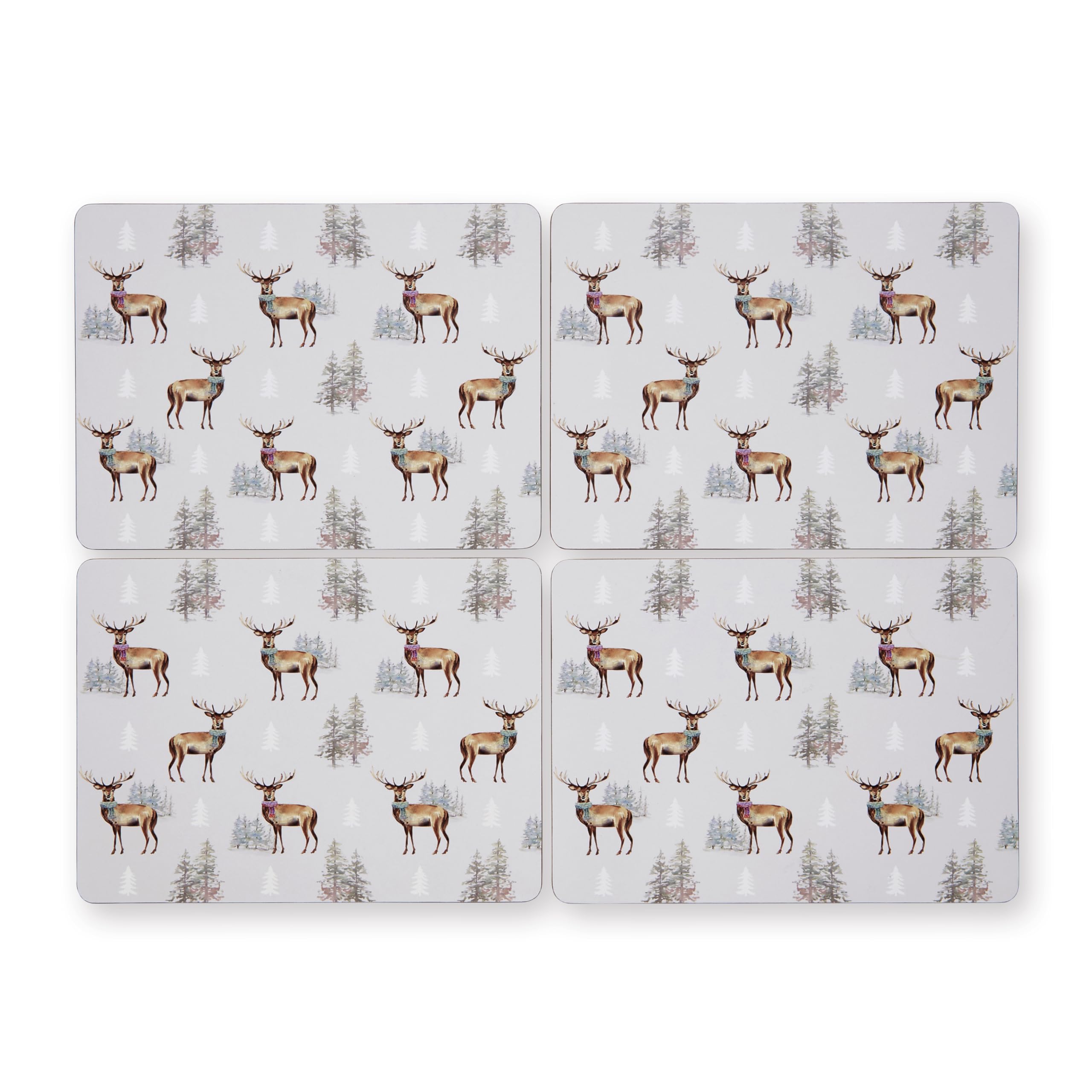 Cooksmart Pack Of 4 Christmas Table Place Mats | Place Mats For Table With British Designs | Table Mats For All Types Of Kitchen