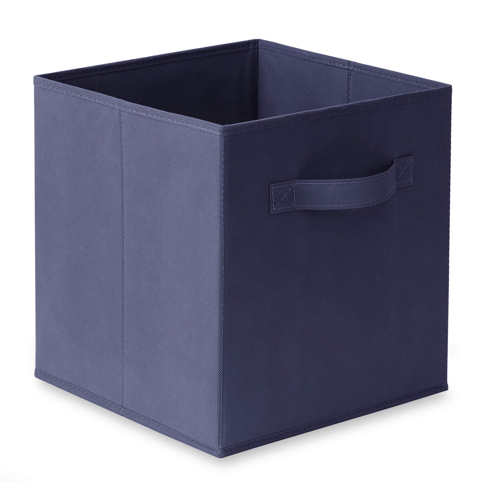 Casafield Set Of 12 Collapsible Fabric Cube Storage Bins, Navy Blue - 11'' Foldable Cloth Baskets For Shelves, Cubby Organizers