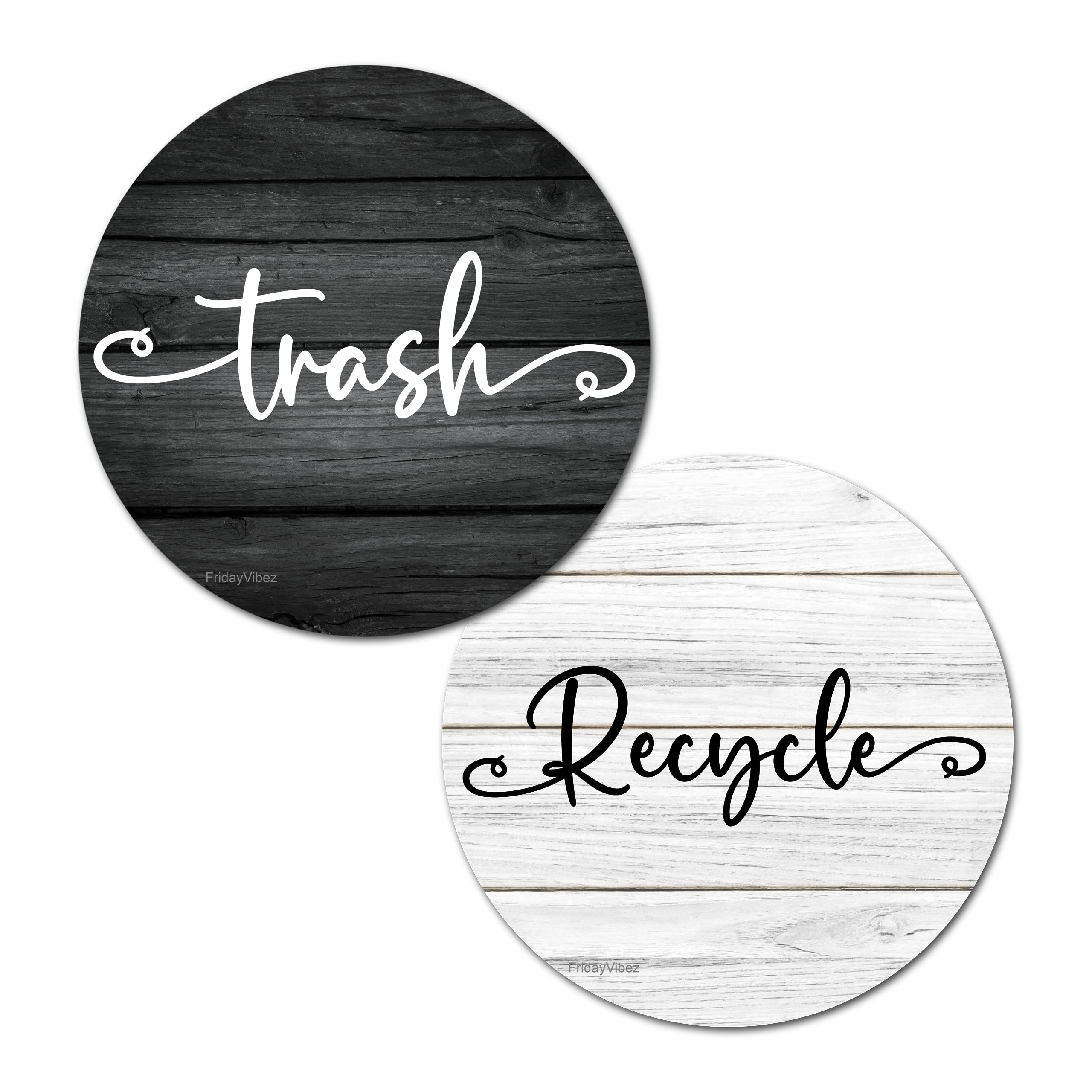 Farmhouse Recycle And Trash Magnets For Kitchen Trash Cans And Recycling Bins, Trash And Recycle Magnet Combo For Garbage Can Lo