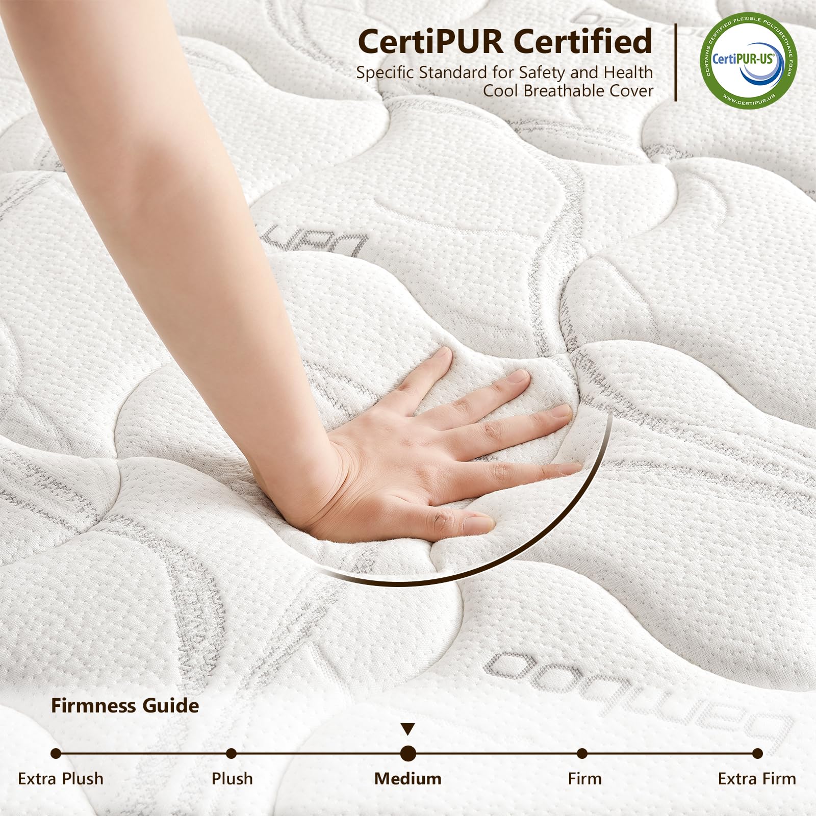 Queen Mattress 12 Inch Hybrid Mattress Queen In A Box With Bamboo Cover - Memory Foam Mattress With Strong Support And Motion Is