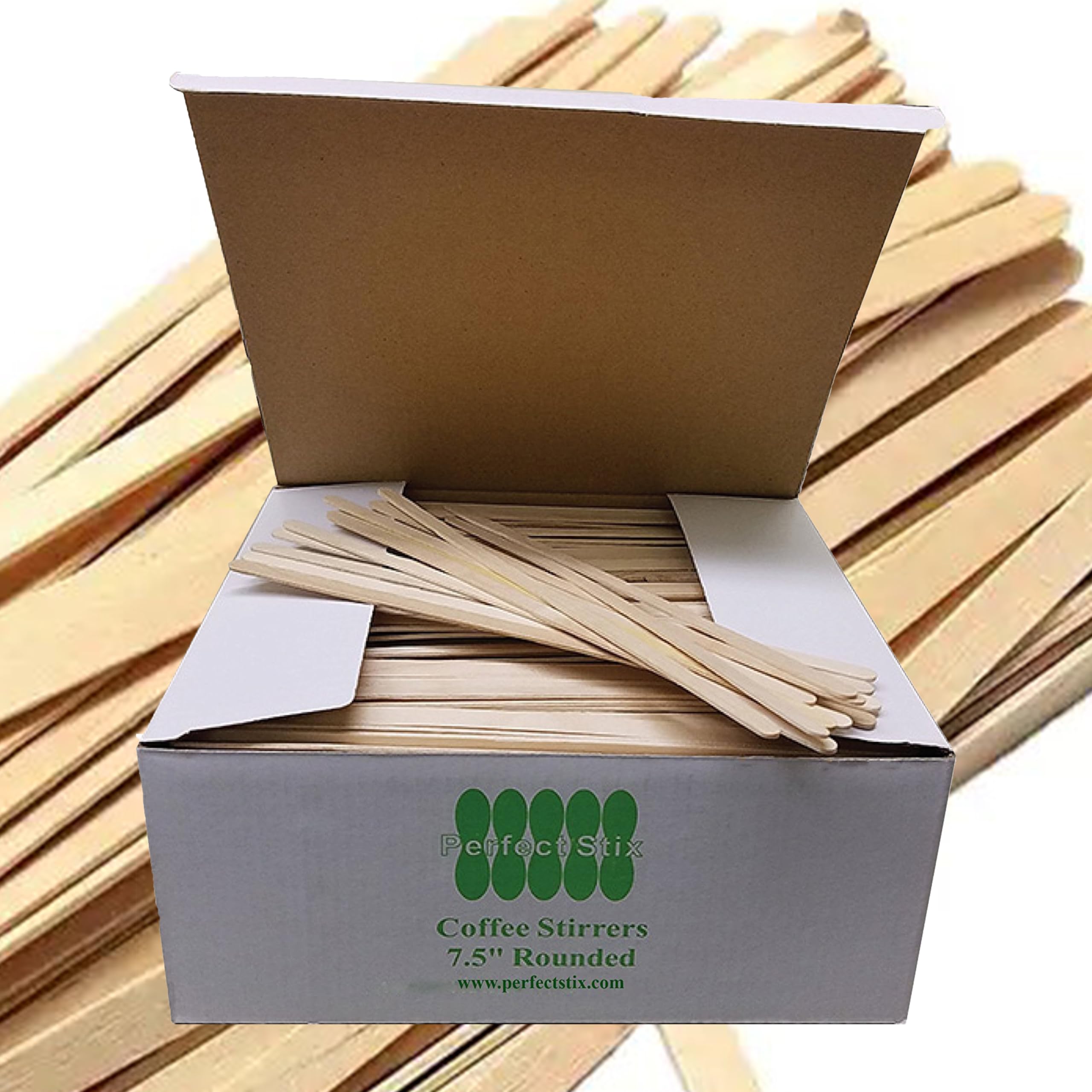 Perfect Stix Wooden Coffee Stirrer Stick, 7-1/2'' Length (Pack Of 1,000)