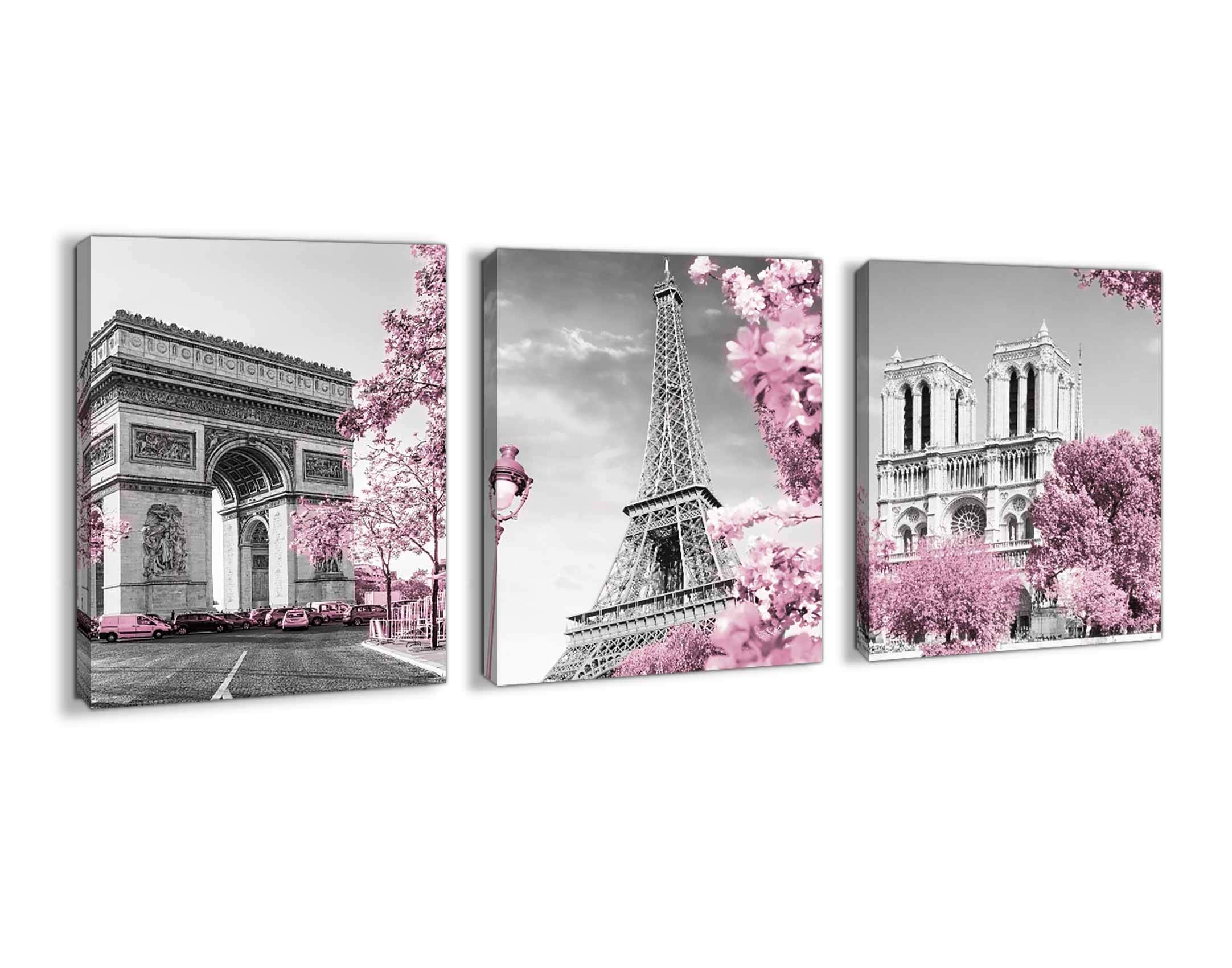 Paris Eiffel Tower Wall Decor For Girls Bedroom Pink Paris Room Decor Black And White Bathroom Pictures Wall Decor Modern Home A