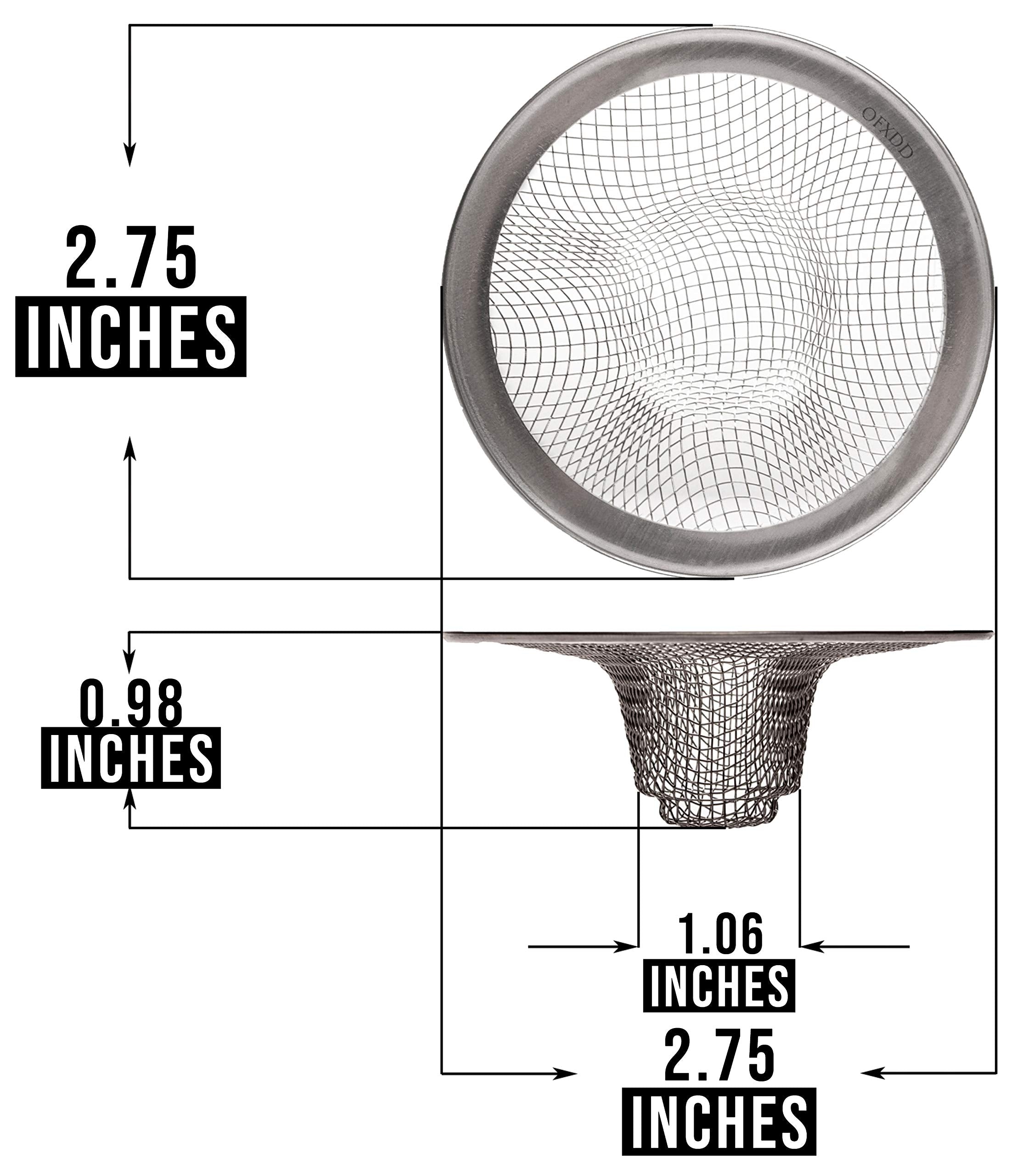 Sink Metal Screen Filter For Kitchen Sink - Pack Of 10 - Stainless Steel Basket Food Strainer For Bathroom - Drain Hair Catcher
