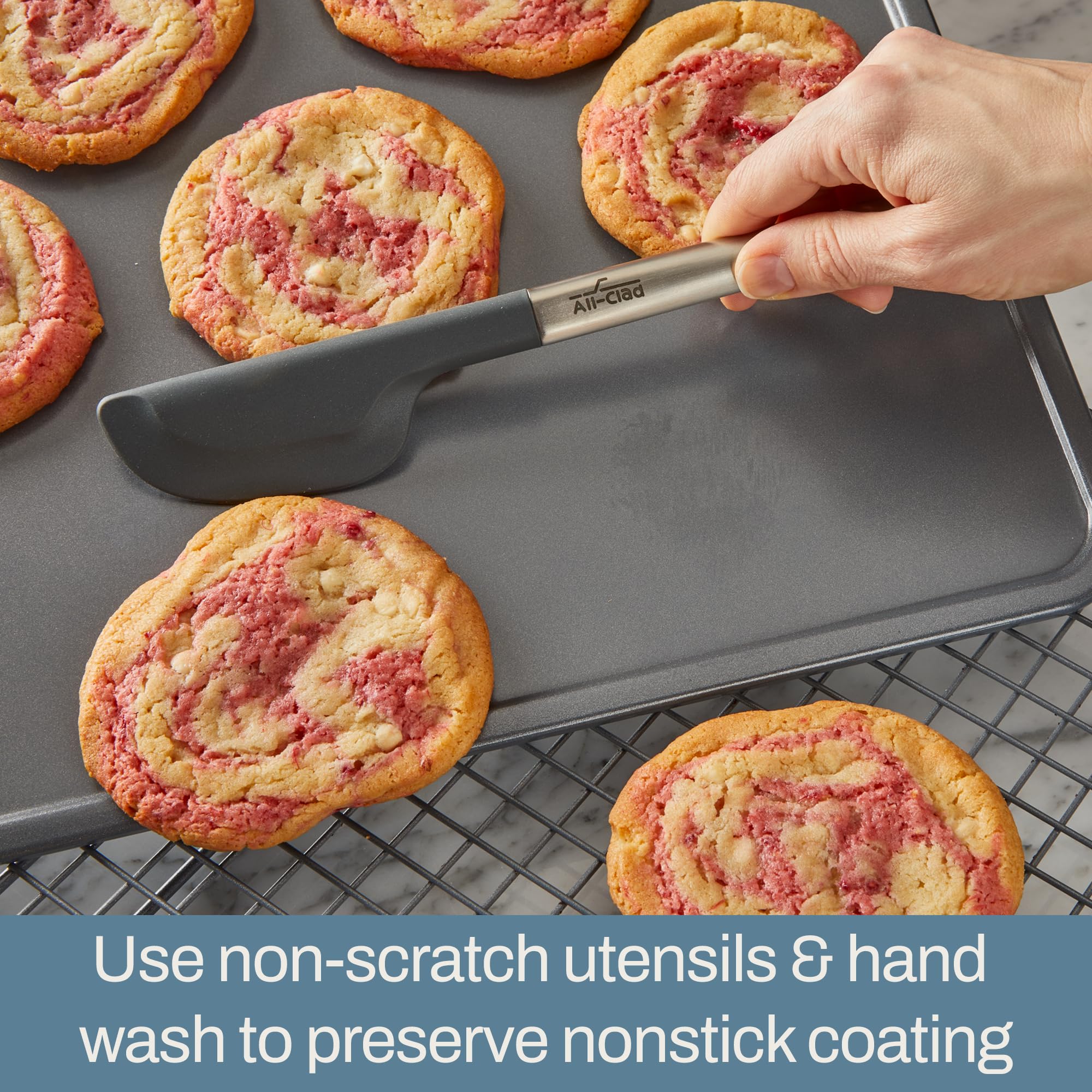 All-Clad Pro-Release Nonstick Bakeware Quarter Sheet Pan 13x9 Inch Oven Safe 450F Half Sheet  Cookie Sheet  Muffin Pan  Cooling & Baking Rack  Round Cake Pan  Loaf Pan  Baking Pan Grey