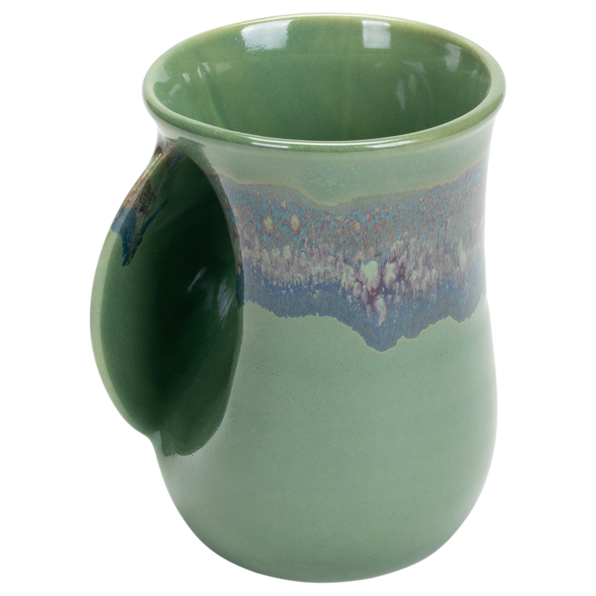 Clay In Motion Handwarmer Mug - Left Hand (Misty Green)