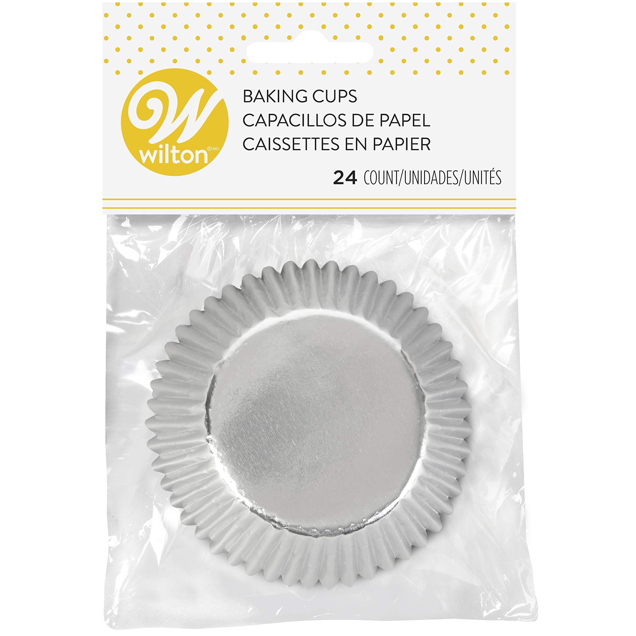 Wilton Cake 415-207 Bakecups Silver Foil 24Ct, 2 Inches