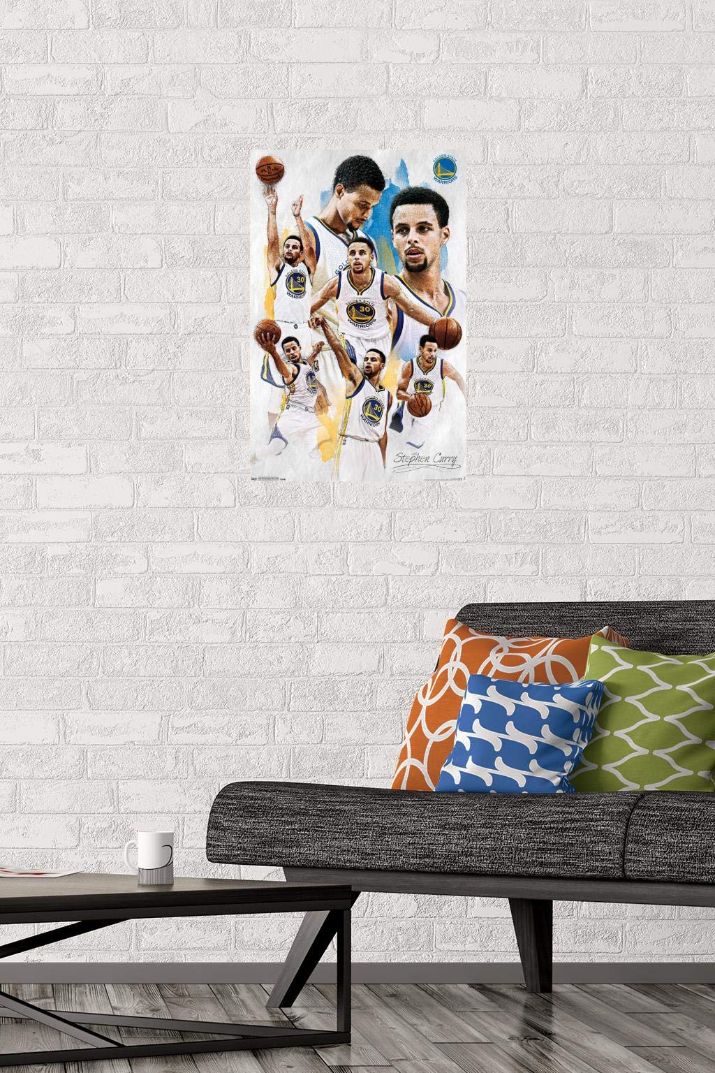 Trends International Nba Golden State Warriors - Stephen Curry 16 Wall Poster, 14.725'' X 22.375'', Premium Unframed Version