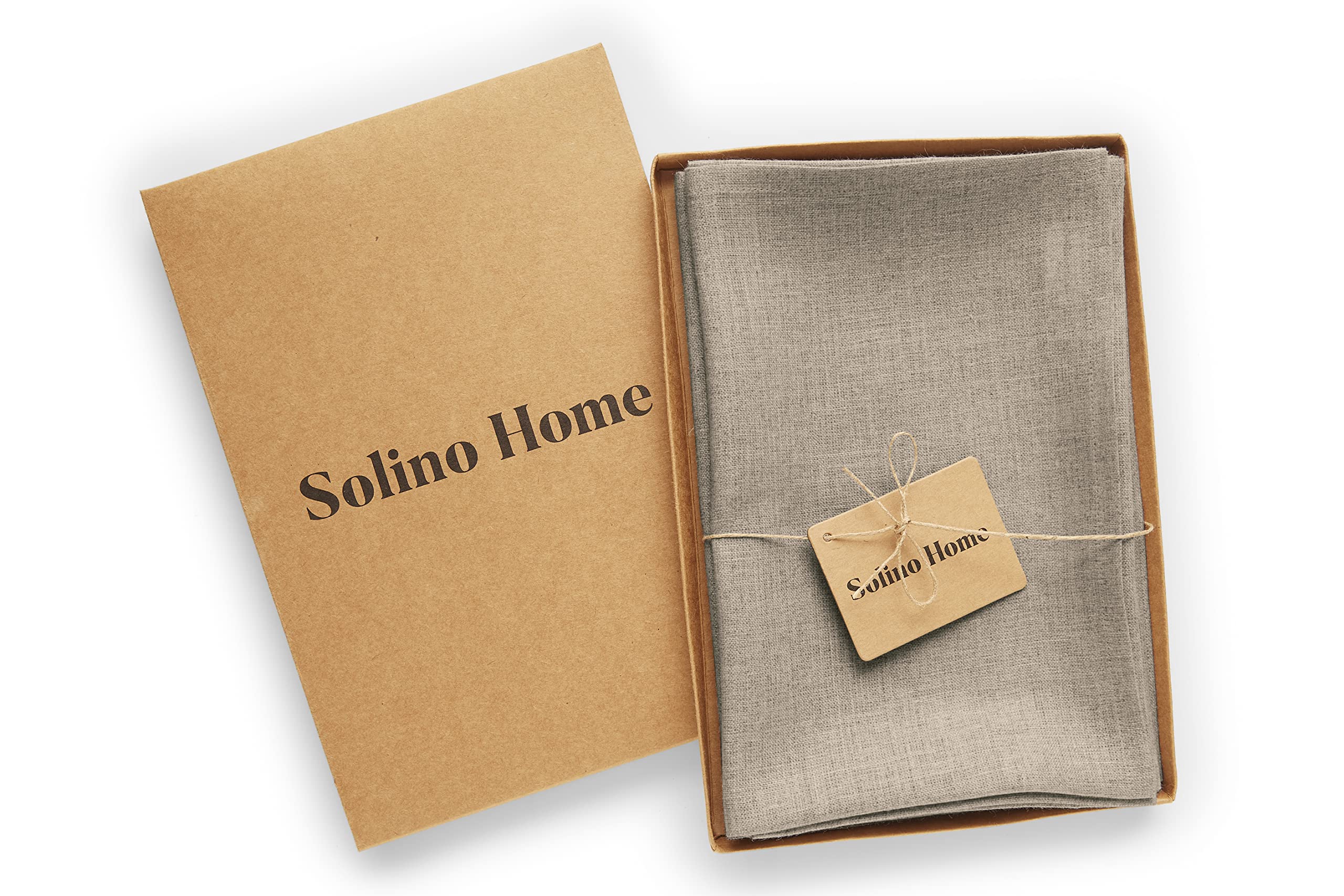 Solino Home Linen Dinner Napkins 20 X 20 Inch - 100% Pure Linen Natural Cloth Napkins Set Of 4 For Spring, Easter - Fete, Handcr