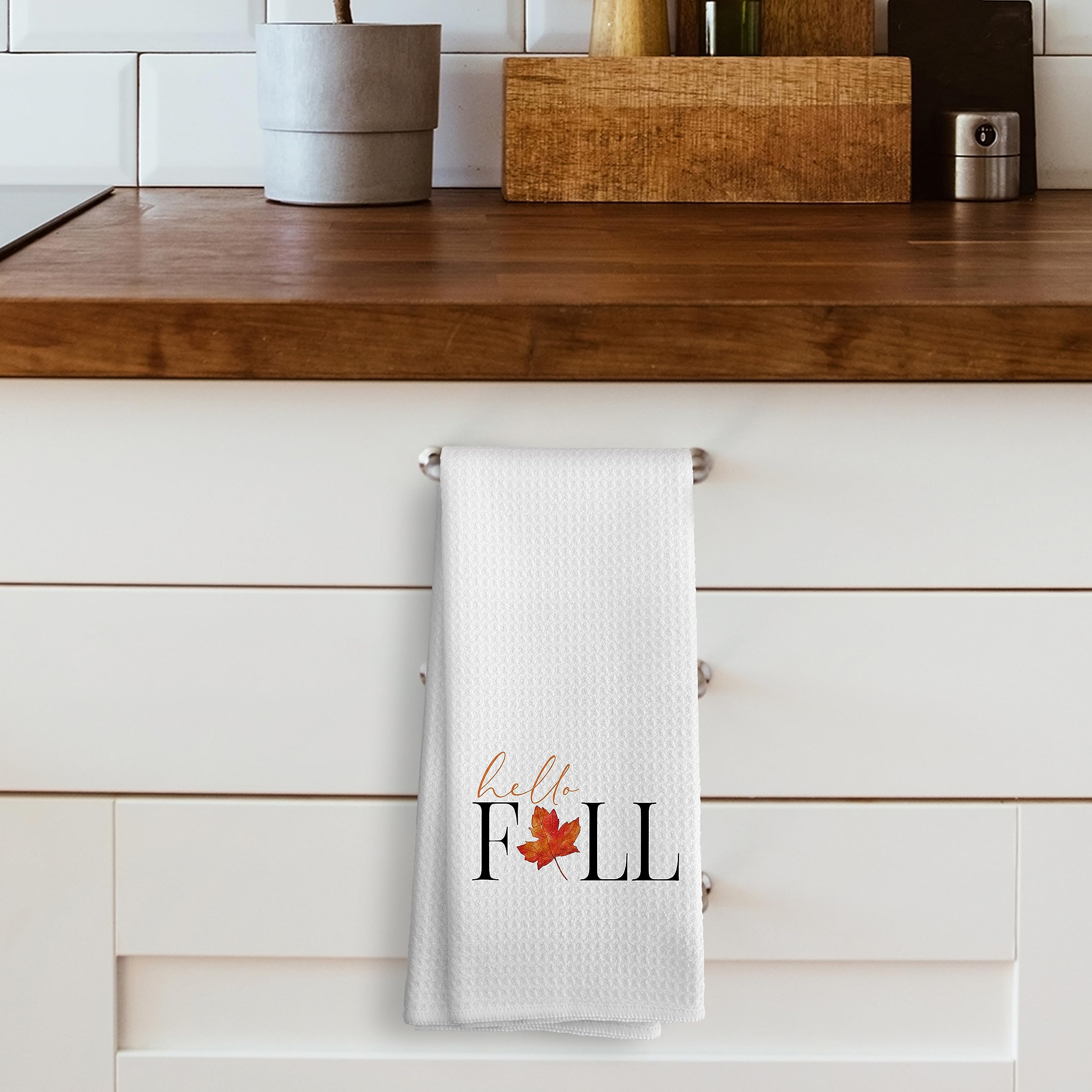 Voatok Fall Kitchen Towels, Autumn Fall Hand Towels Maple Leaves Thanksgiving Decorations, Fall Dish Towels Dish Cloths For Kitc