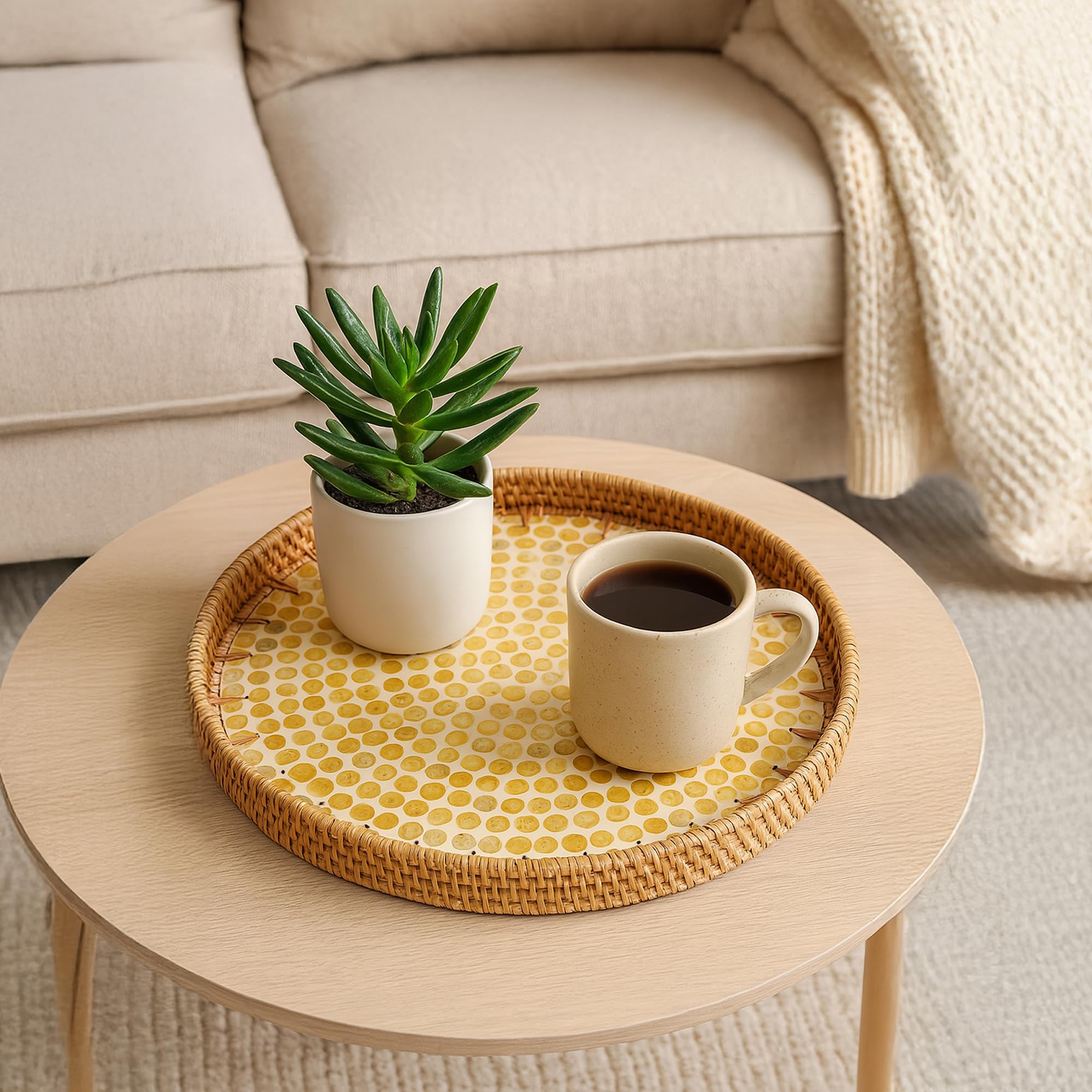 Habere IndiaAll The Cultures Fabricating India Multipurpose Trays | Wooden Tray For Decoration | Decorative Ceramic Serving Boa