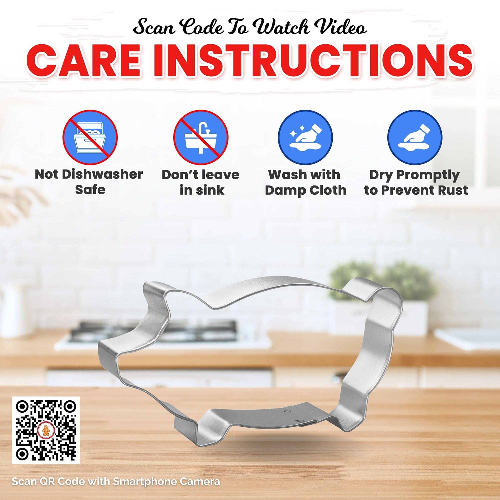 Foose Marranitos Pig Cookie Cutter 5 Inch -Tin Plated Steel Cookie Cutters - Marranitos Pig Cookie Mold