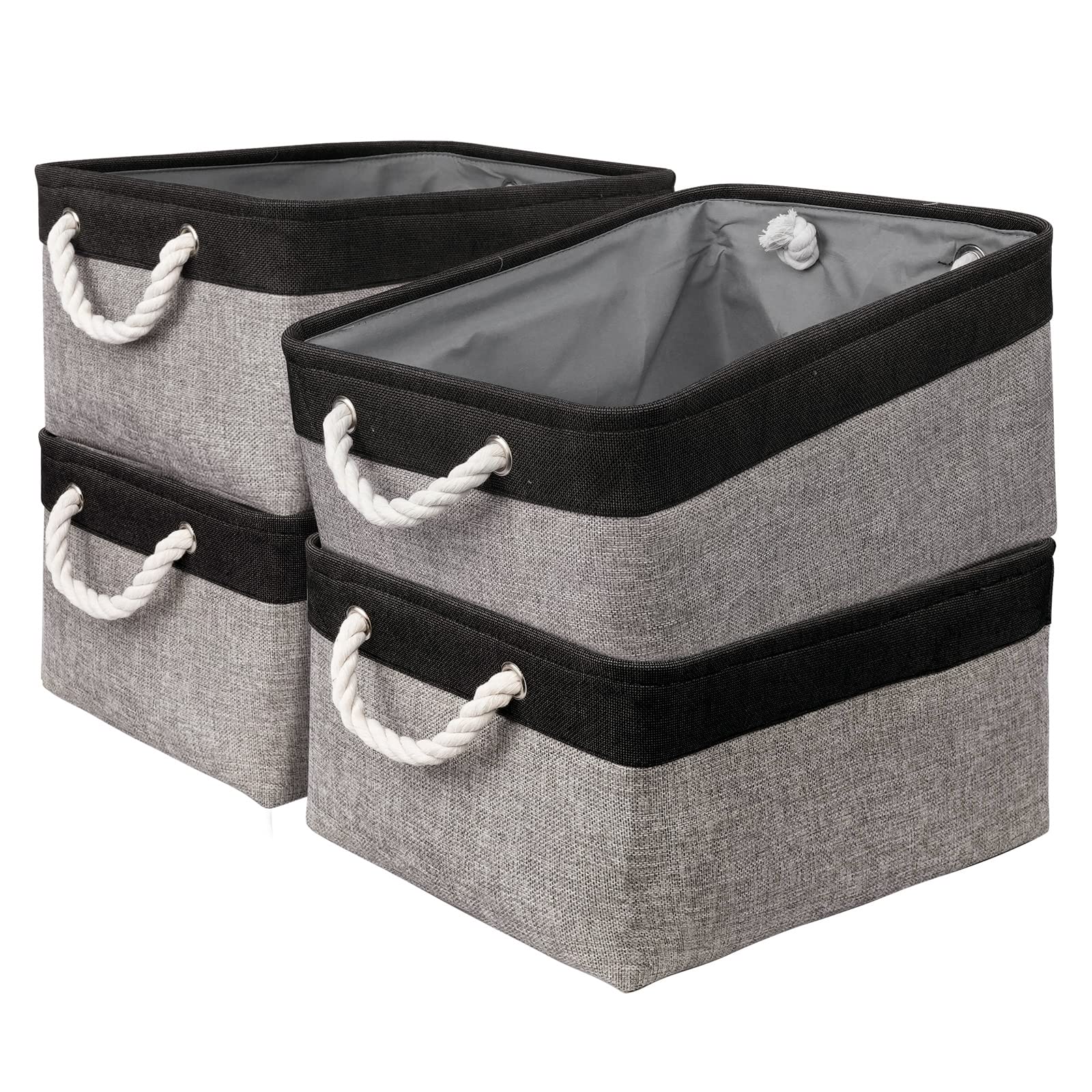 Sacyic Storage Bins, Storage Cubes Storage Containers For Organizing With Handles For Organizer Bins (15.7 X 11.8 X 8.2 Inches)