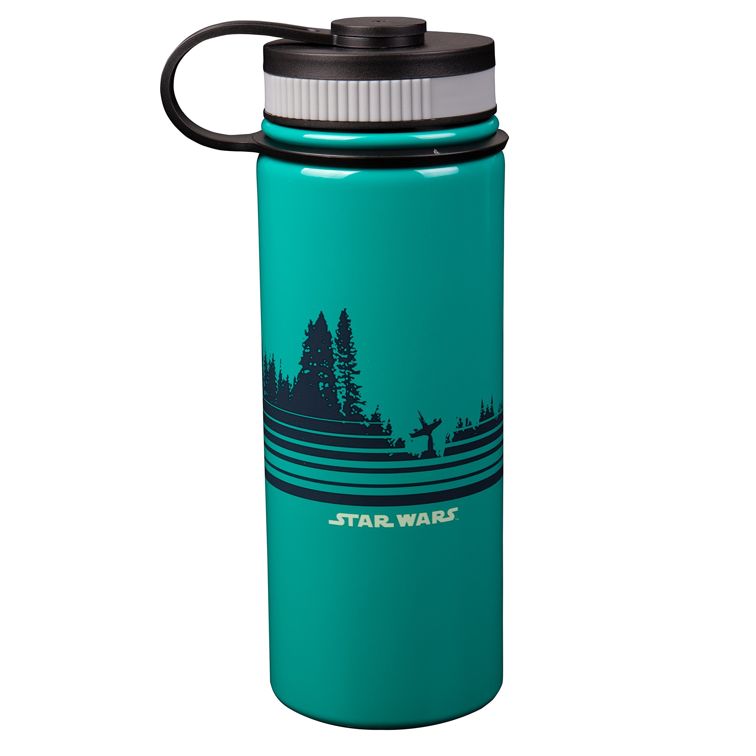 Star Wars Endor Stainless Steel Travel Water Bottle, 18Oz - Fun Retro Design - Vacuum Insulated Thermos For Coffee, Water & More
