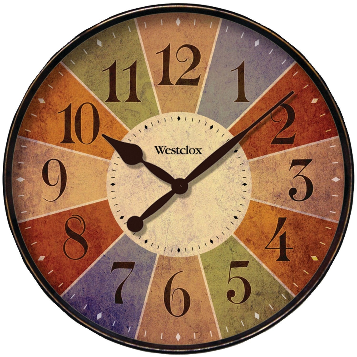 Westclox 32897 12 Round Multicolor Dial Clock
