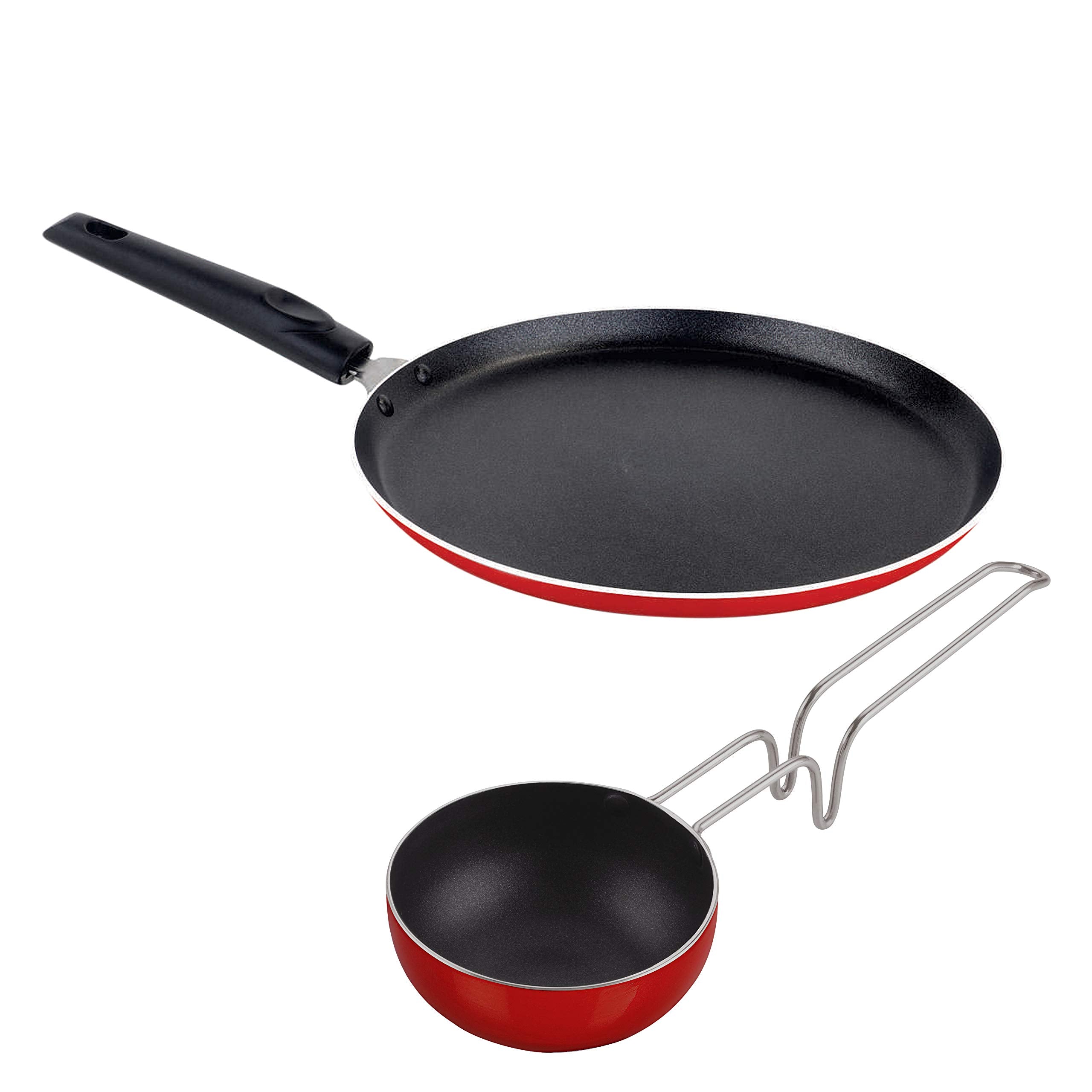 Nirlon Nonstick 3 Layer NonStick Combo Cookware Set Vagharia 11Cm & Flat Tawa 27.5 Cm