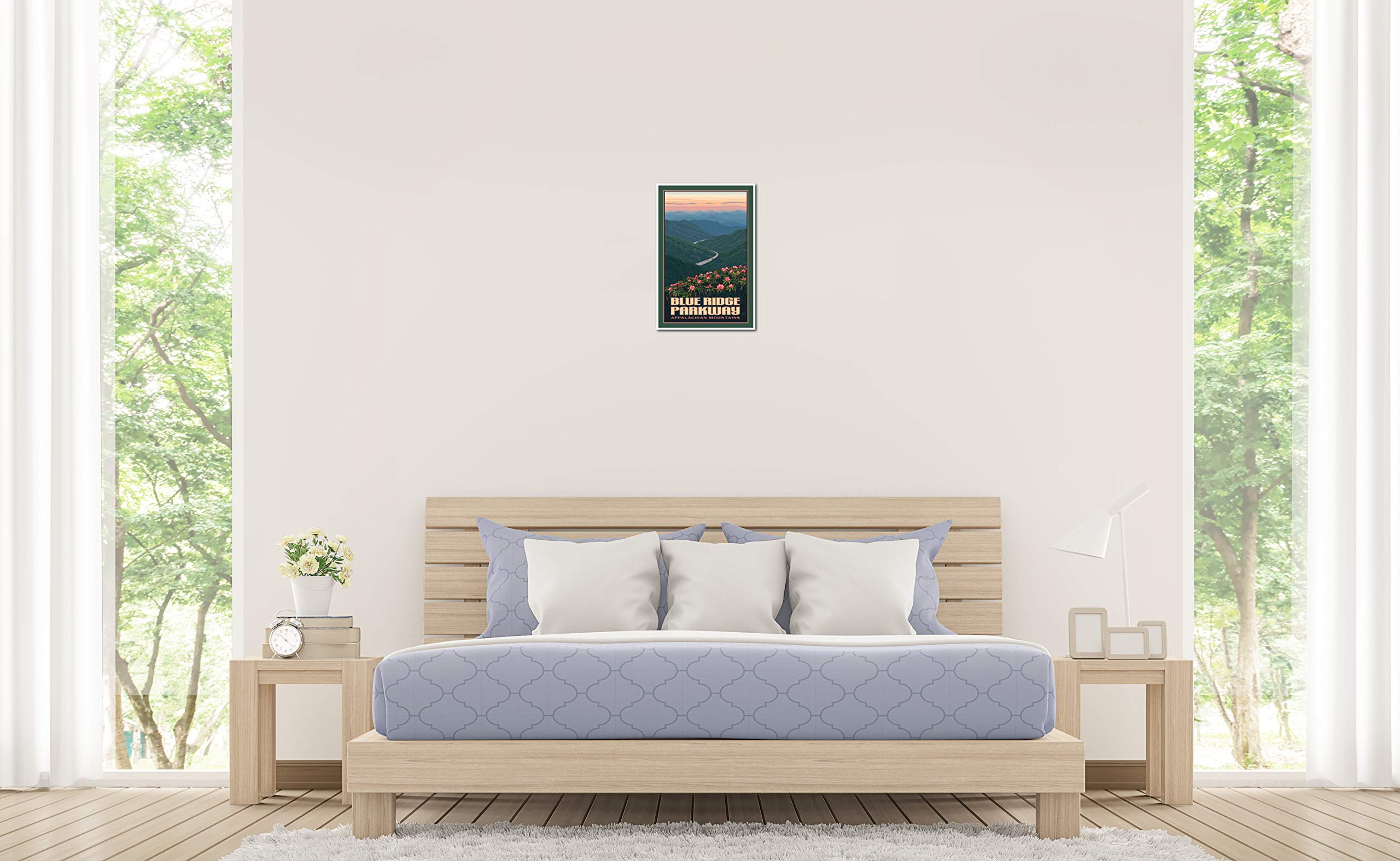 Art Of Place Blue Ridge Parkway Appalachian Mountains Giclee Art Print Poster From Travel Artwork By Artist Paul Leighton 12'' X