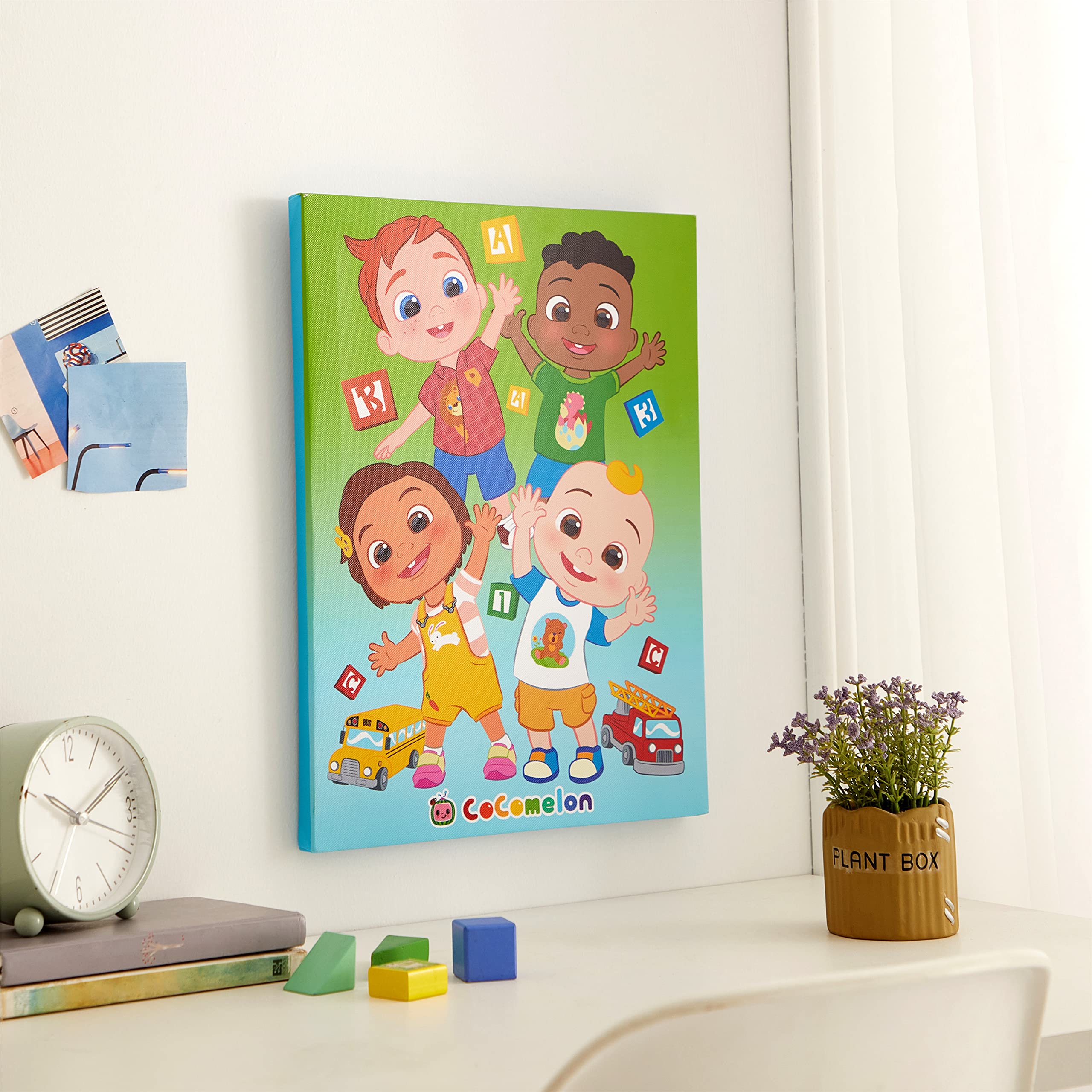 Idea Nuova Cocomelon Canvas LED Wall Art Childrens Wall Hanging D?cor 11.5 ''x15.75 ''