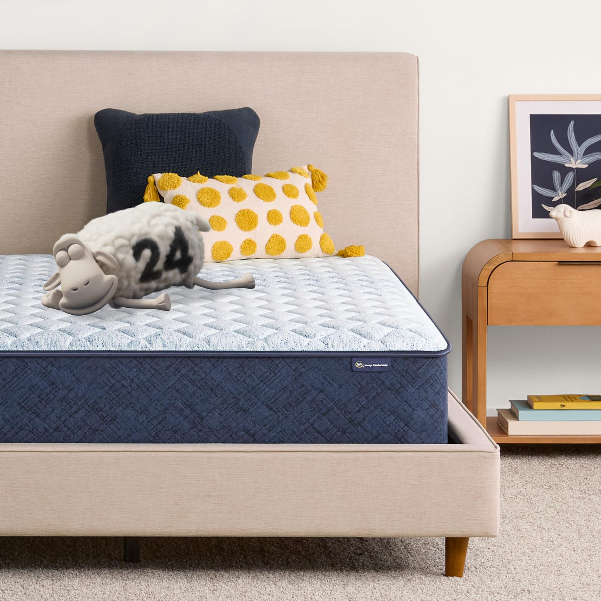 Serta Sleeptrue Medium 12'' Queen Hybrid Mattress In A Box, Cooling, Breathable, And Pressure Relieving - 100 Night Trial, Certi