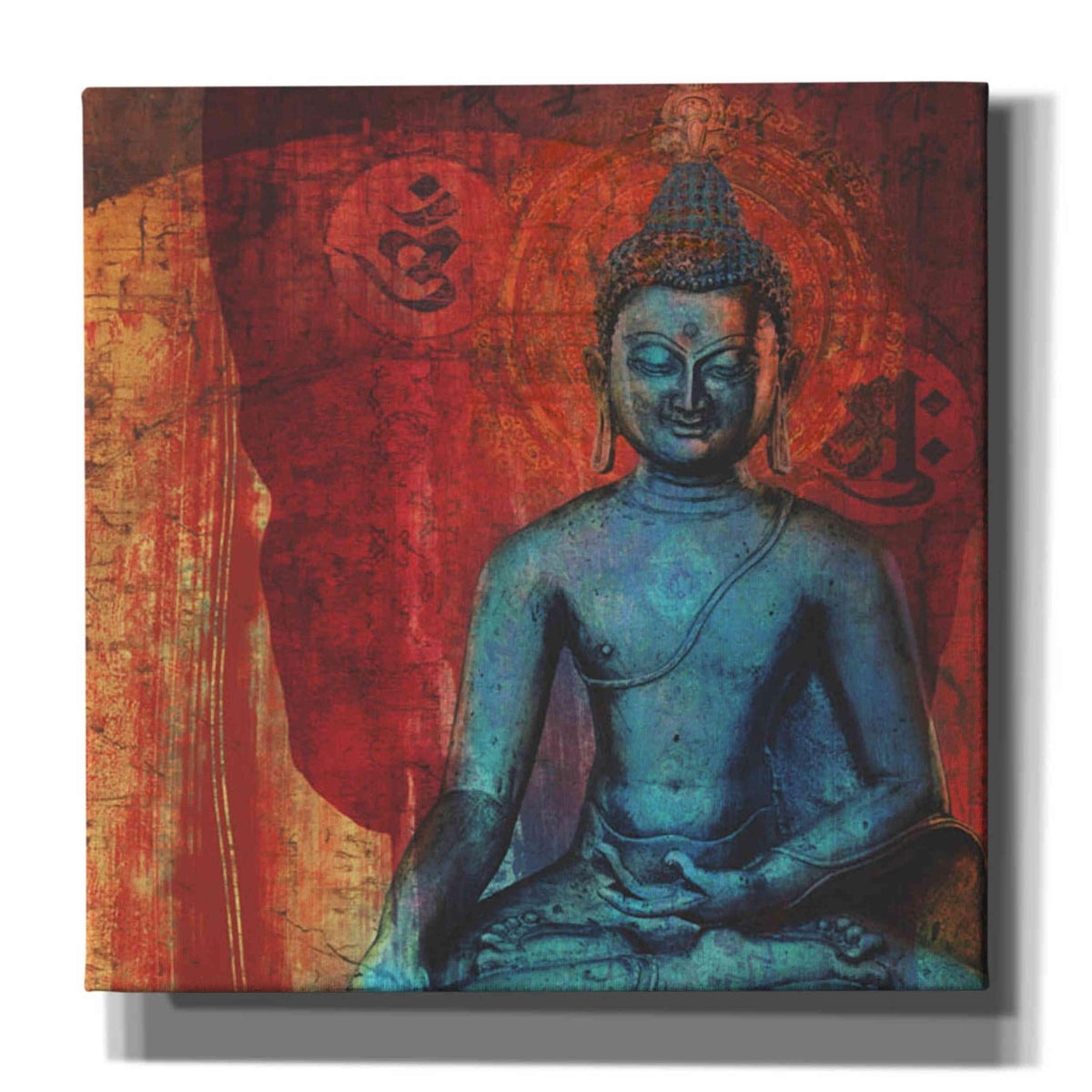 Epic Graffiti 'Blue Buddha' By Elena Ray Canvas Wall Art, 18'' X 18''