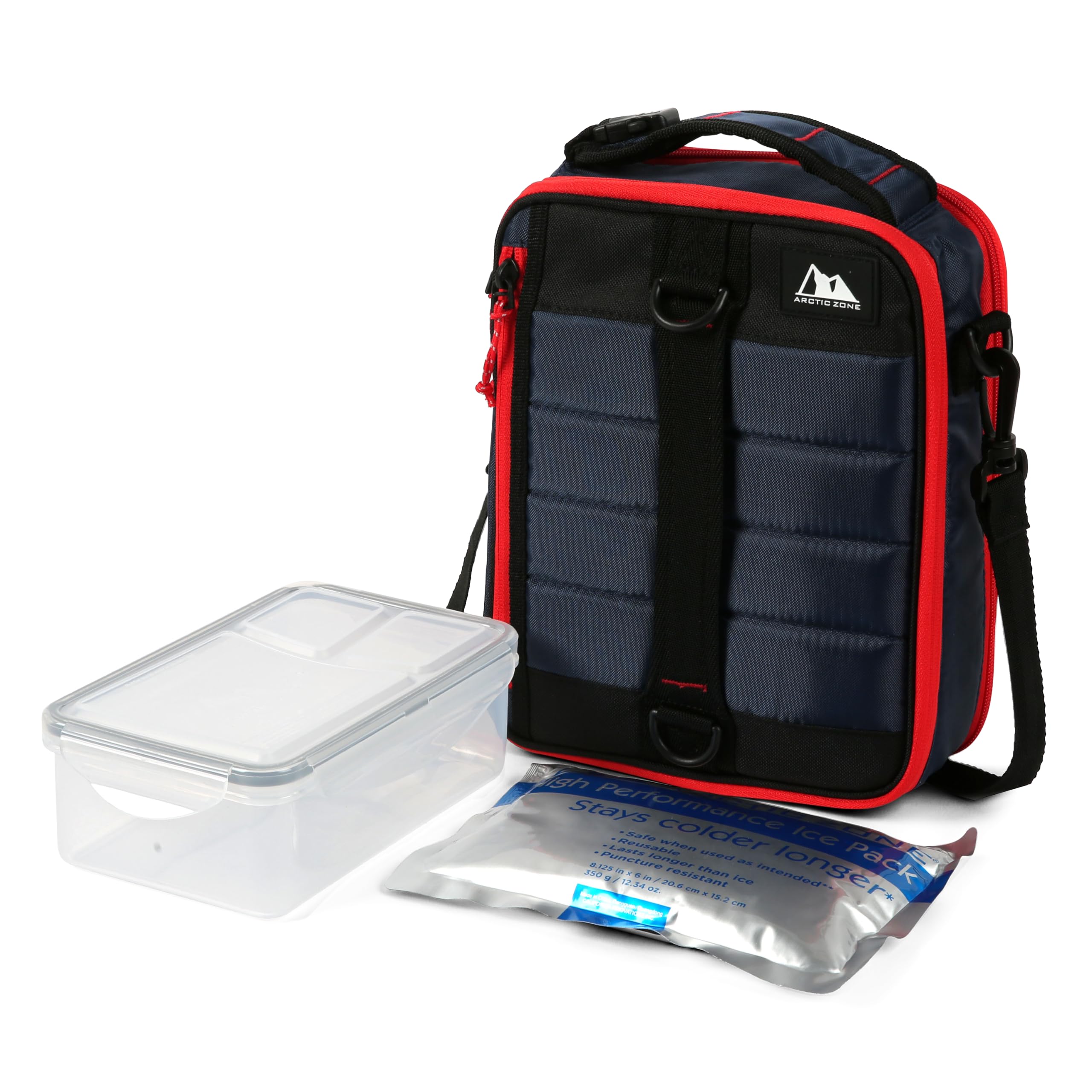 Arctic Zone Ultimate Expandable Insulated Lunch Box, Dual Compartment Insulated - Navy
