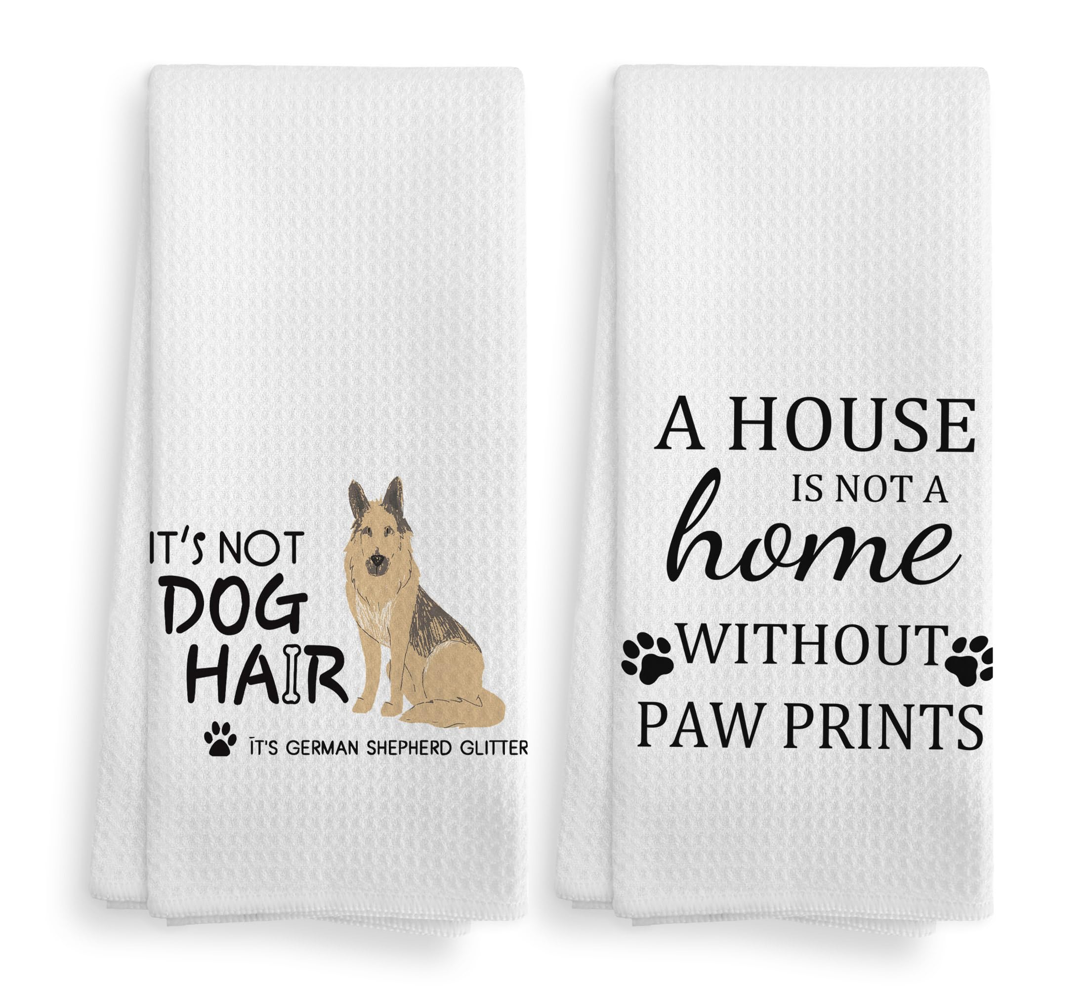 Noql German Shepherd Towels, German Shepherd Dog Gifts, German Shepherd Kitchen Towels And Dishcloths Set Of 2, Dog Kitchen Towe