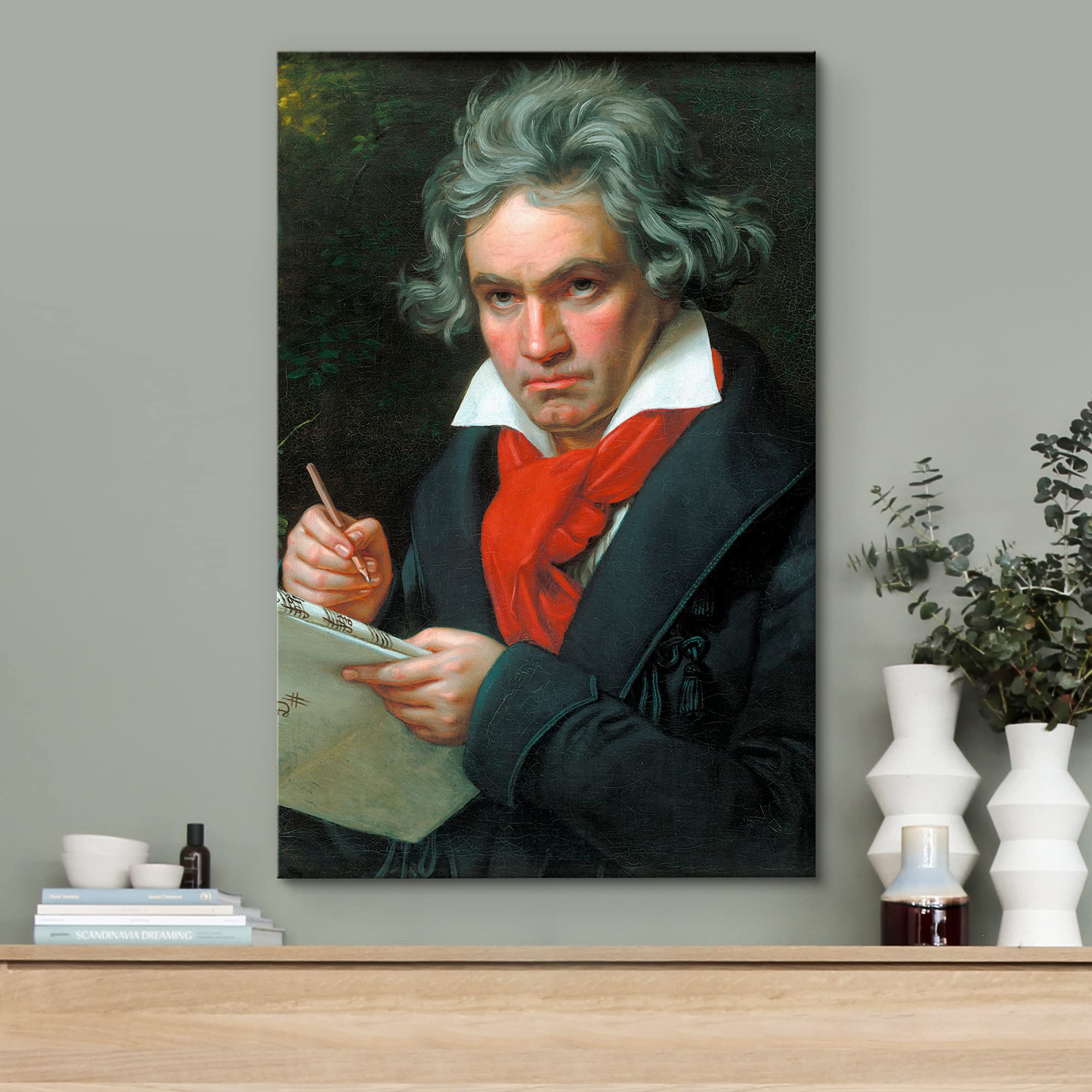 Wall26 Canvas Print Wall Art Portrait Of Beethoven People Pop Culture Historical Realism Famous Closeup Colorful Multicolor Clas