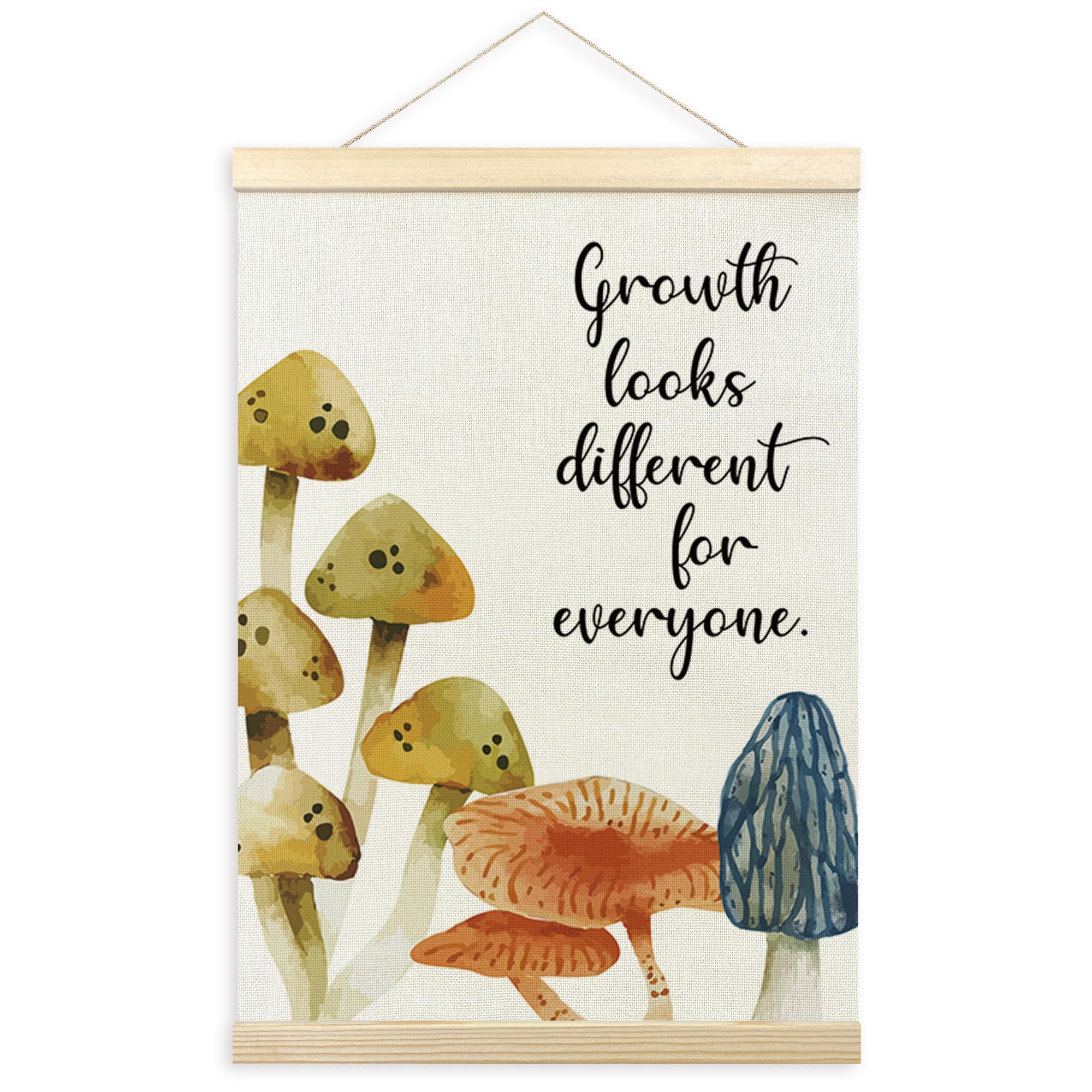 Tleske Mental Health Mushroom Poster Hanger Frame For Therapy Counseling Office Classroom Nursery, Fall Inspirational Hanging Wa