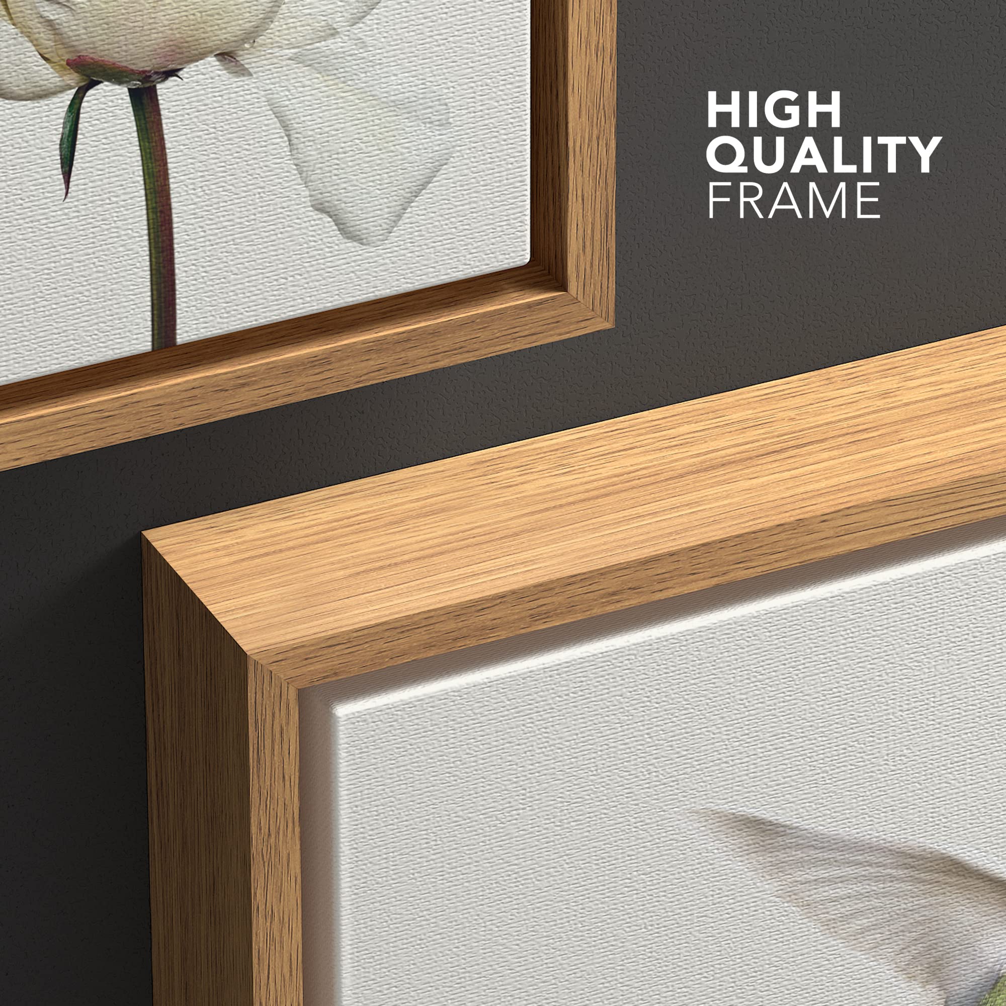 Wall26 Framed Canvas Print Wall Art Hummingbird Flies On White Carnation Flower Animals Wildlife Realism Rustic Scenic Nature Ch