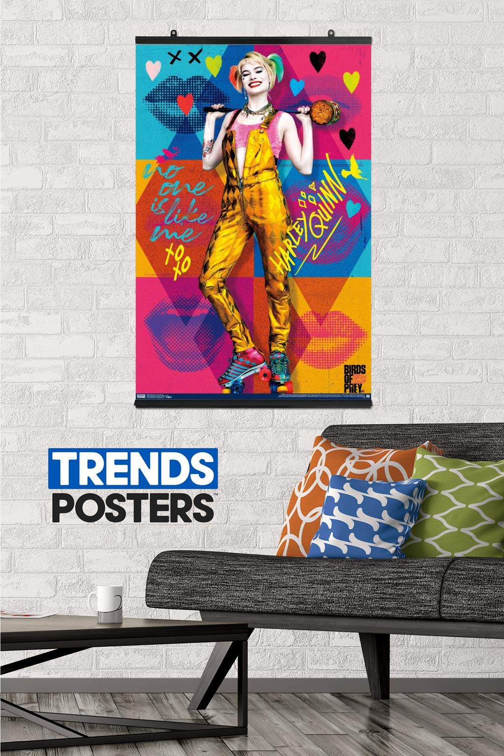 Trends International Dc Comics Movie - Birds Of Prey - Harley Quinn - Hammer Wall Poster, 22.375'' X 34'', Poster & Clip Bundle