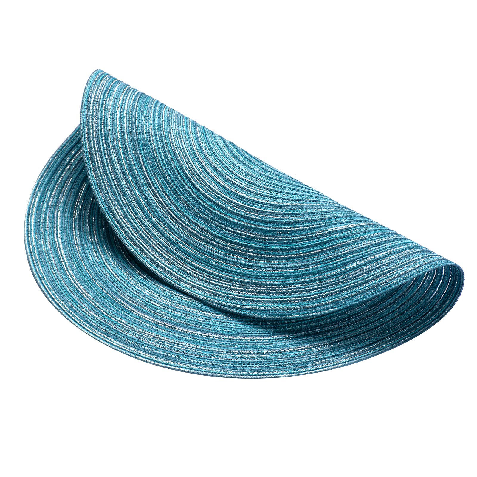 Ahhfsmei Round Placemats Set Of 6 Round Braided Place Mats 15 Inch Table Mats For Dining Tables Washable Heat Resistant Place Ma