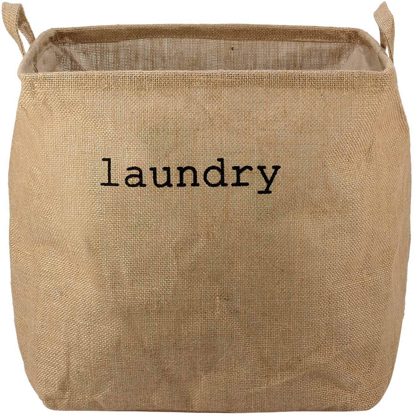 Styleys Jute Laundry Basket For Clothes, 54 Litere Capacity (S11078 - Beige)