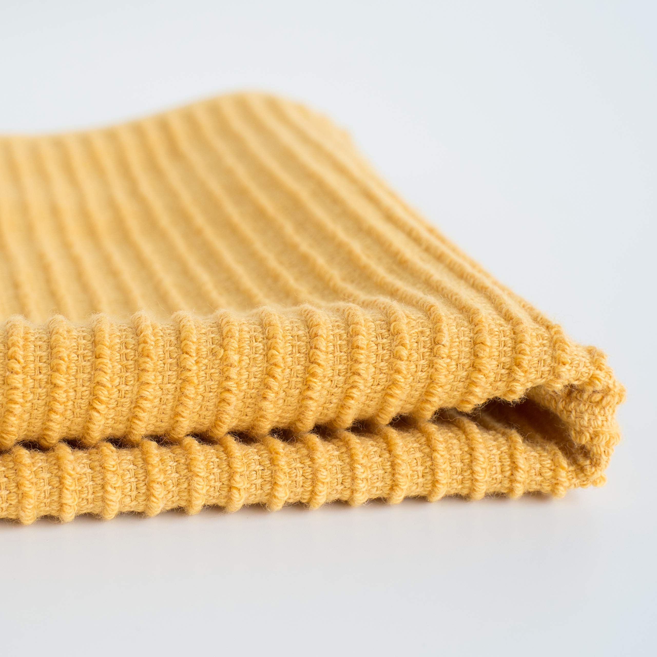 Now Designs Ripple Kitchen Dishcloth Set of 4, Cotton, Honey, Model 196370aa