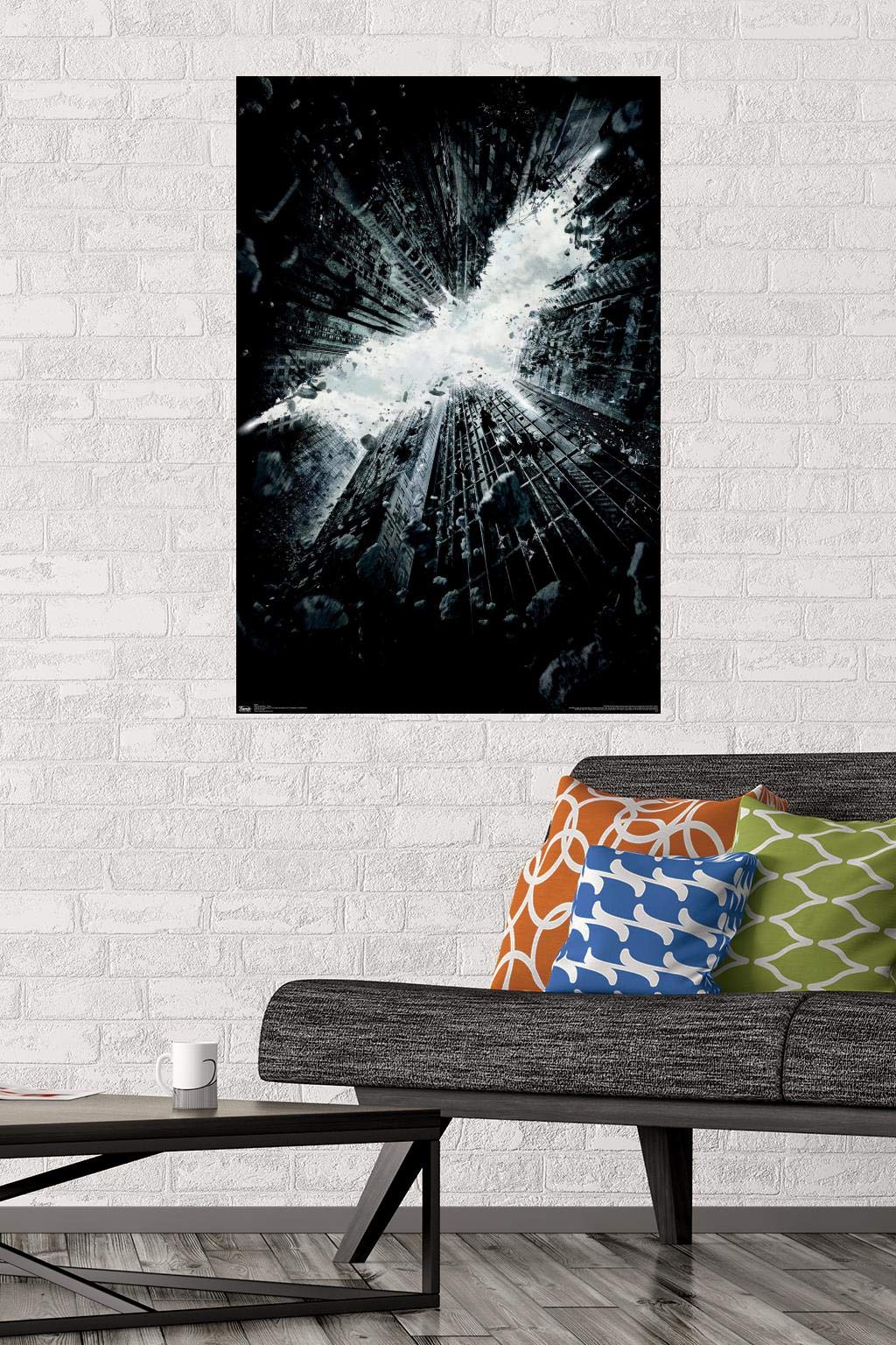 Trends International Dc Comics Movie - The Dark Knight Rises - Teaser One Sheet Wall Poster, 22.375'' X 34'', Premium Unframed V