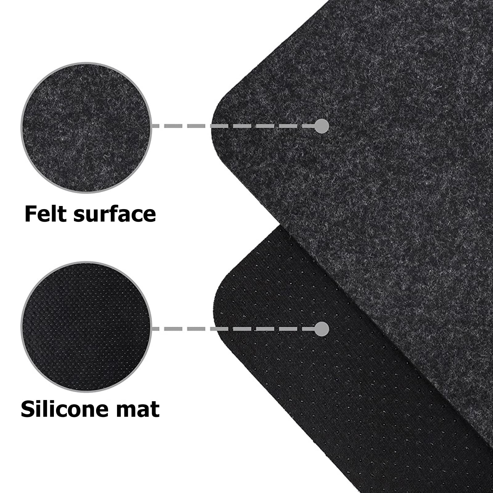 2Pcs Heat Resistant Silicone Mats For Kitchen Countertop - Non-Slip, Heat-Proof Pads For Air Fryer, Coffee Maker, Microwave, Hot