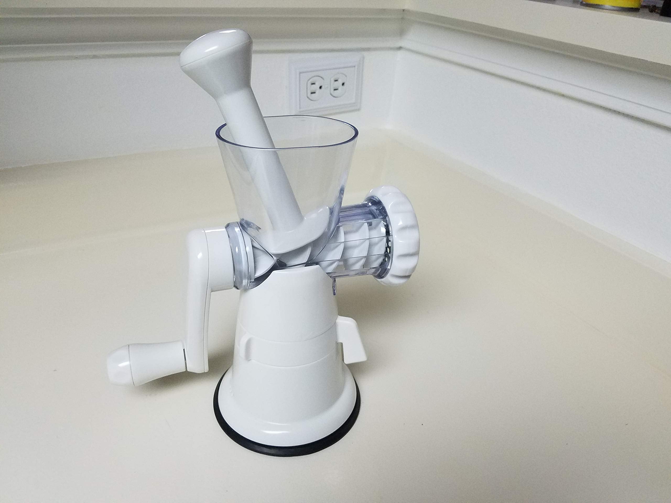 Gideon Hand Crank Manual Meat Grinder Heavy Duty Stainless Steel Blades With Powerful Suction Base Effortlessly Grind Meat, Vege