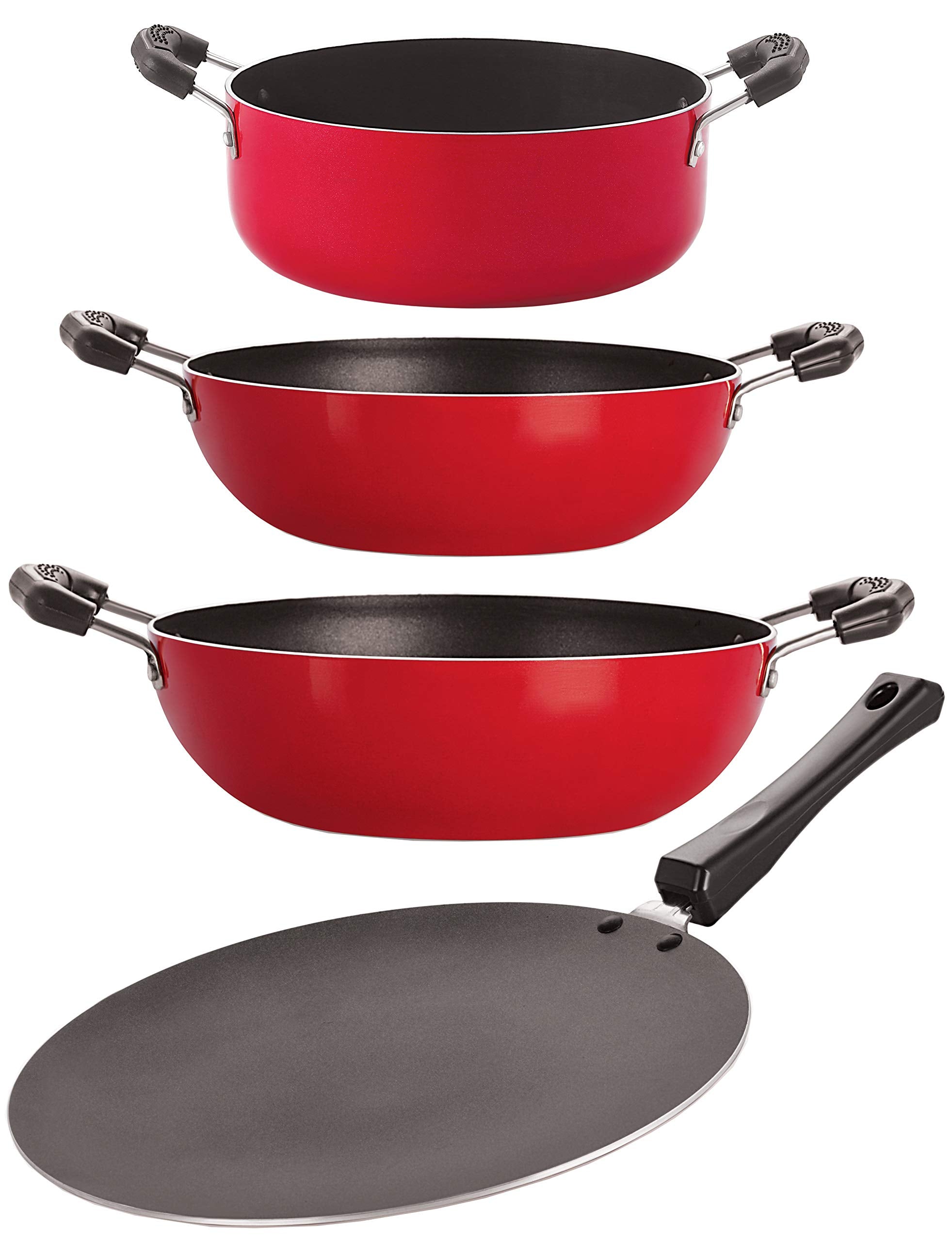 Nirlon NonStick Aluminium Chemical Free Odor Proof Cookware Set